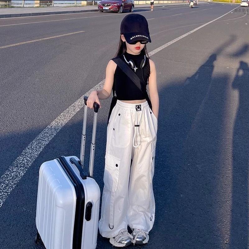 Quần túi hộp bé gái mới style Hàn, thiết kế nhiều túi, rằn ri nhiều màu ...