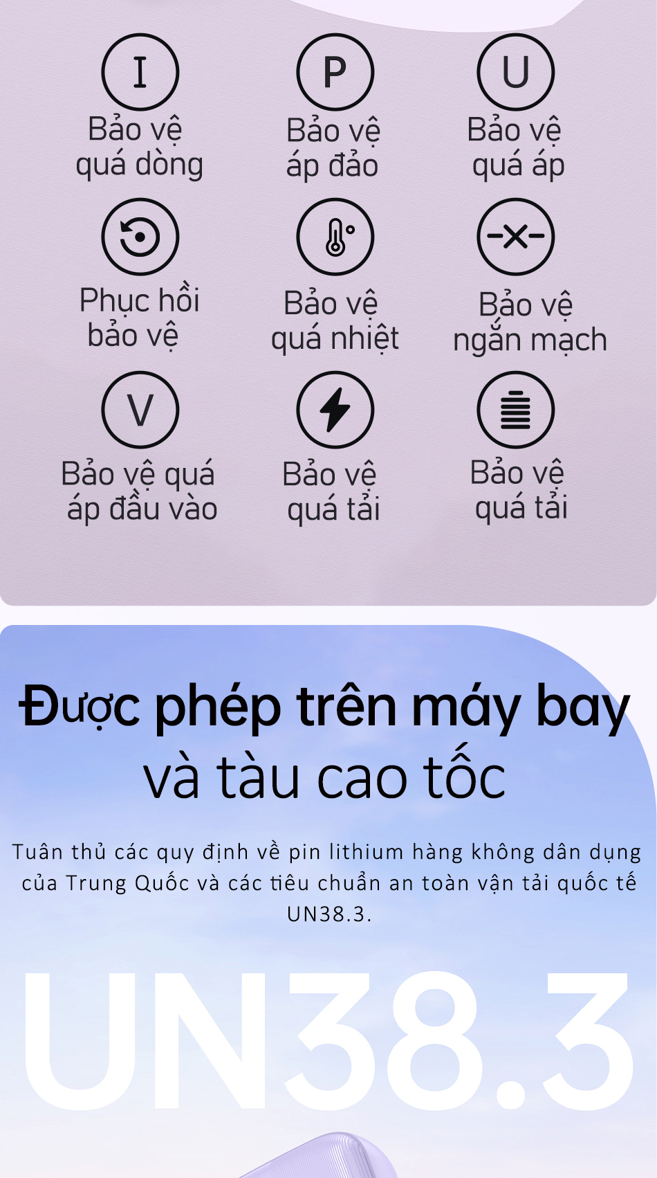 Mô tả Sạc Dự Phòng 20000mah Awei P19K Sạc Nhanh Cổng USB Kép Có Đèn LED Hỗ Trợ Sạc Nhanh Cho Điện Thoại - 10