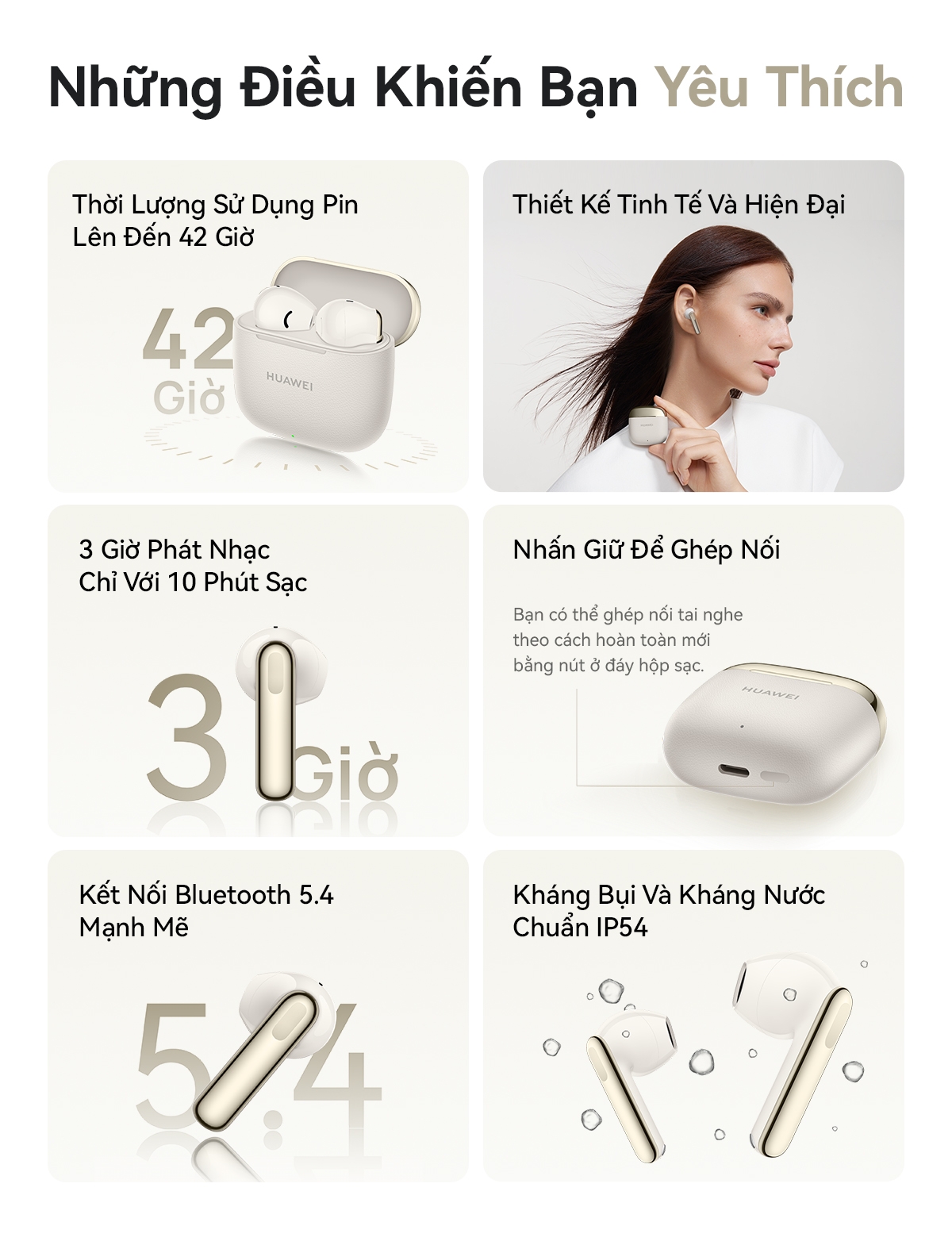 Mô tả Tai Nghe Bluetooth HUAWEI FreeBuds SE 3 | 42 Giờ Phát Nhạc | Nhẹ Và Nhỏ Gọn | Sạc Nhanh - 1