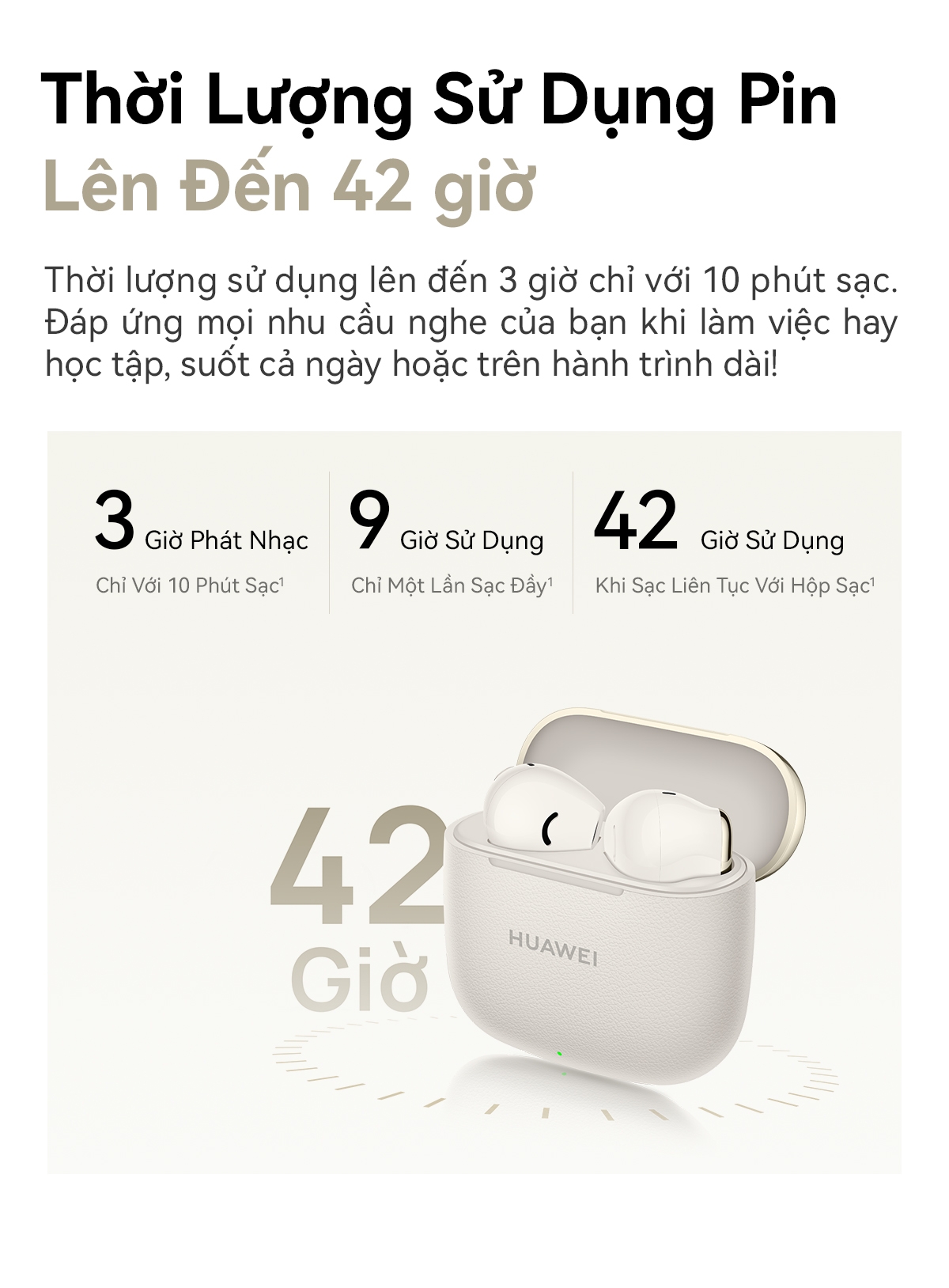 Mô tả Tai Nghe Bluetooth HUAWEI FreeBuds SE 3 | 42 Giờ Phát Nhạc | Nhẹ Và Nhỏ Gọn | Sạc Nhanh - 2