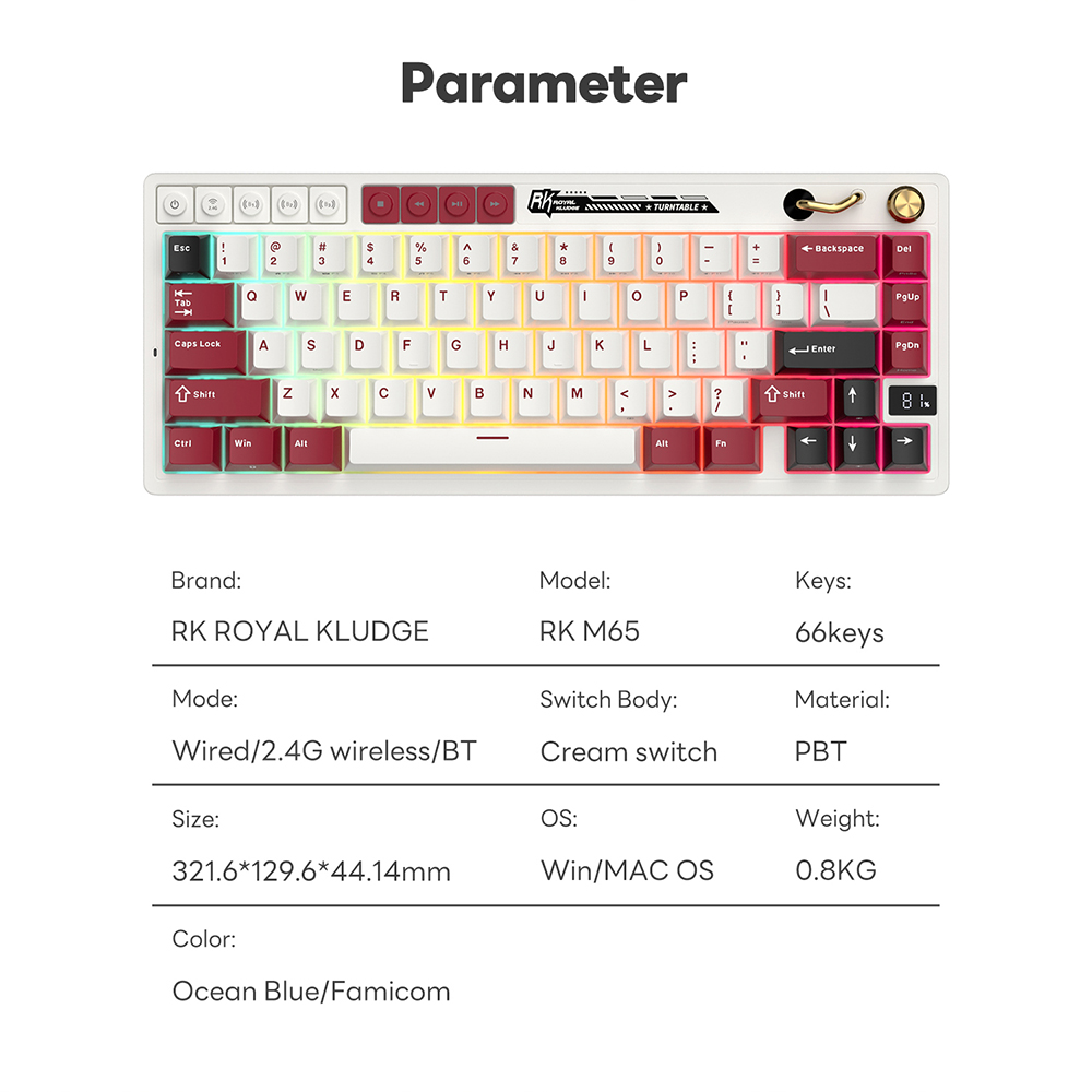 RK M65 Famicom Specs