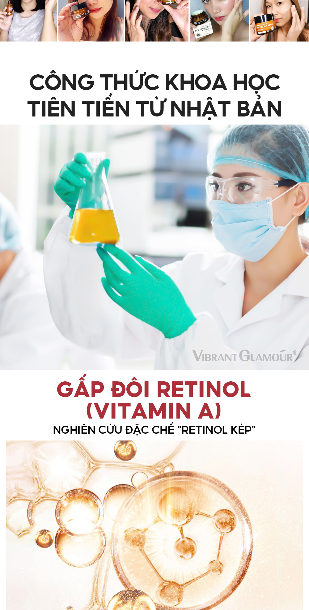 Cách dùng Tinh Chất VIBRANT GLAMOUR Retinol