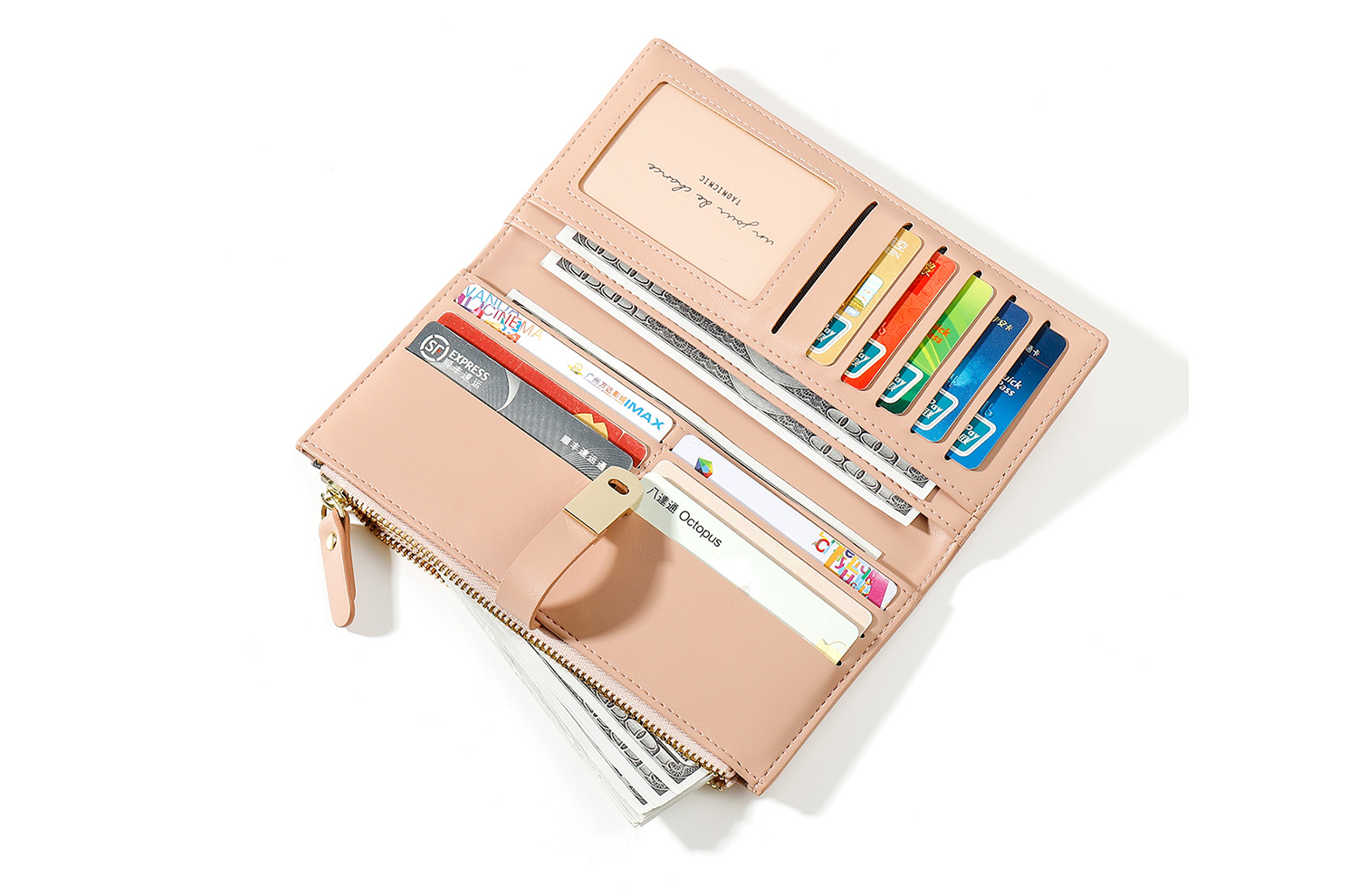 Mô tả David jones paris Ví Da Cá Sấu Dài 2 Ngăn Đựng Thẻ Điện Thoại Gập Lại Được Cho Nữ Và gilrs - 9