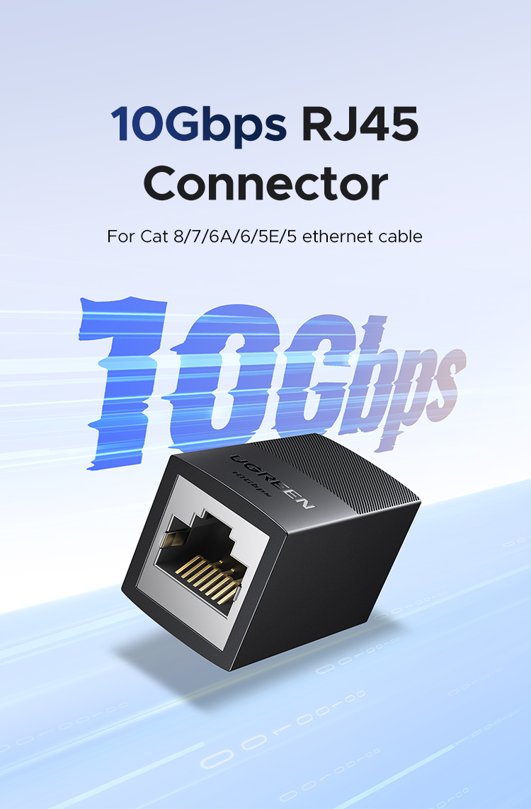 Đầu nối Ethernet RJ45 UGREEN 10Gbps cho Cat 8 / 7 / 6A / 6 / 5E / 5 Cáp ...