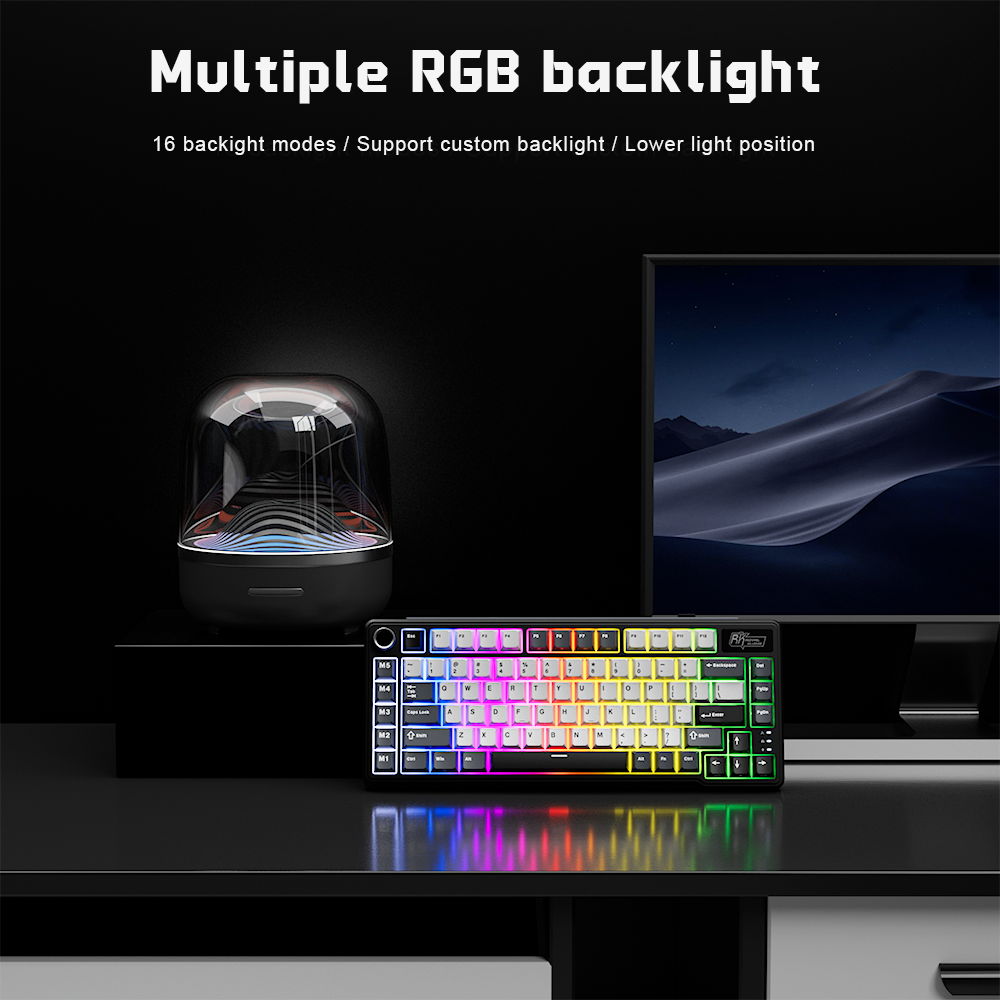 Mô tả Royal Kludge RK L75 Knight Black 85 Key Diy Tri-Mode RGB Bàn phím cơ không dây Bluetooth 2.4G - 11