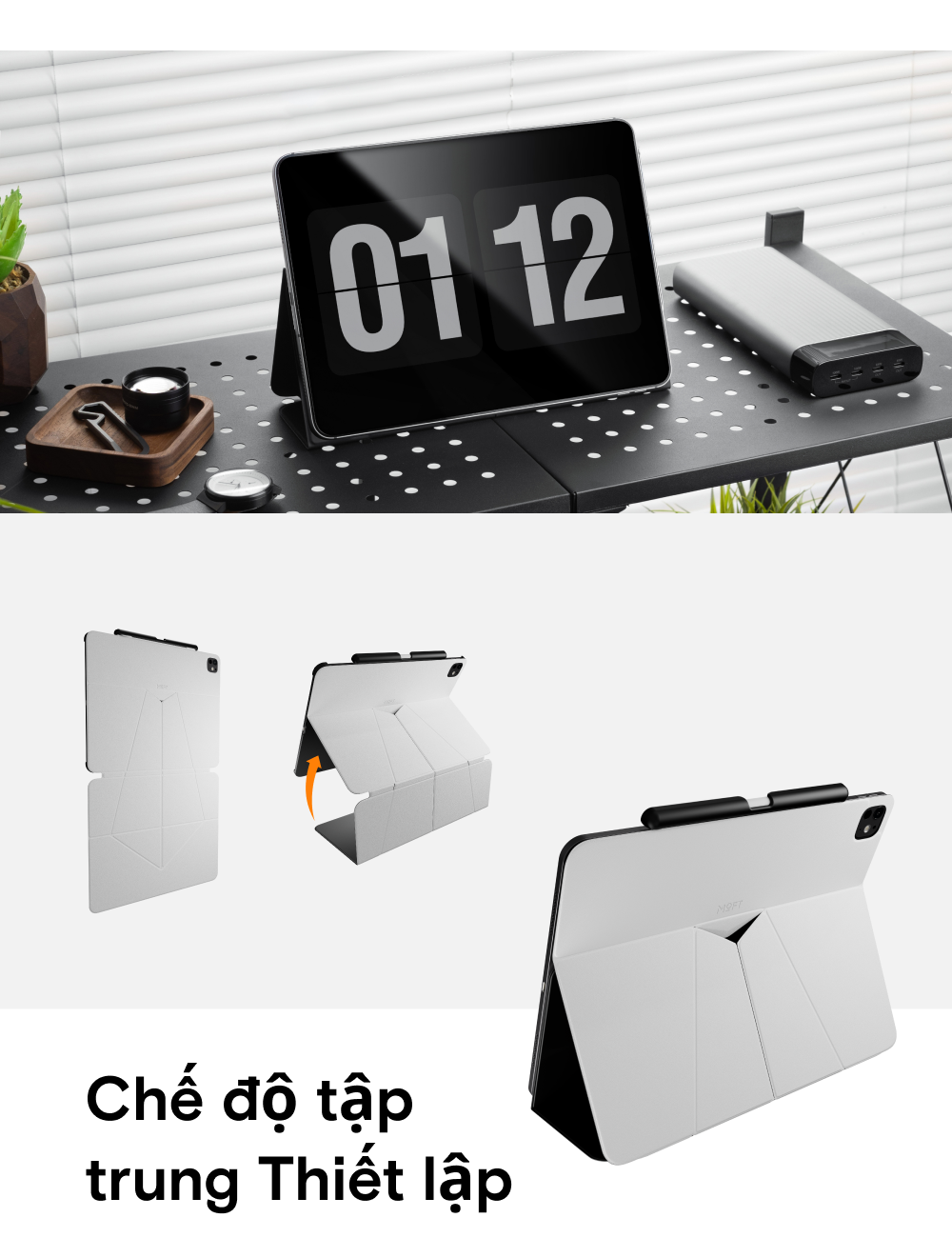 Mô tả Ốp điện thoại Folio phao MOFT cho iPad Air thế hệ thứ 6 11 '' M2 2024 & Pro 13 M4 Folio Giá đỡ bút chì - 7