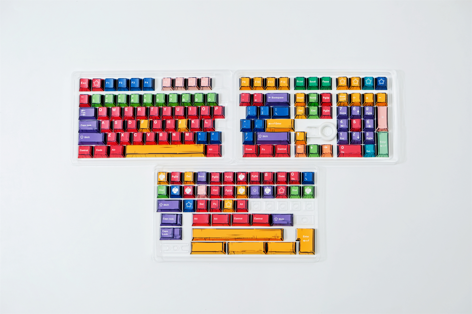 Handarbeit Comic Wind Keycaps PBT Dye-sub Cherry Profile Keycap Custom ...
