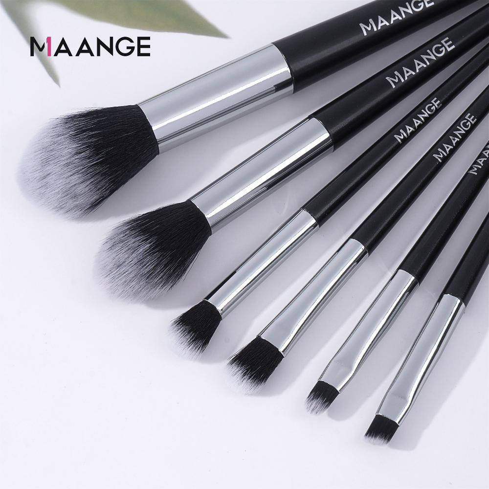 Mô tả MAANGE Bộ cọ makeup 6 cây cọ phấn phủ, má hồng, che khuyết điểm, màu mắt 5728 - 2