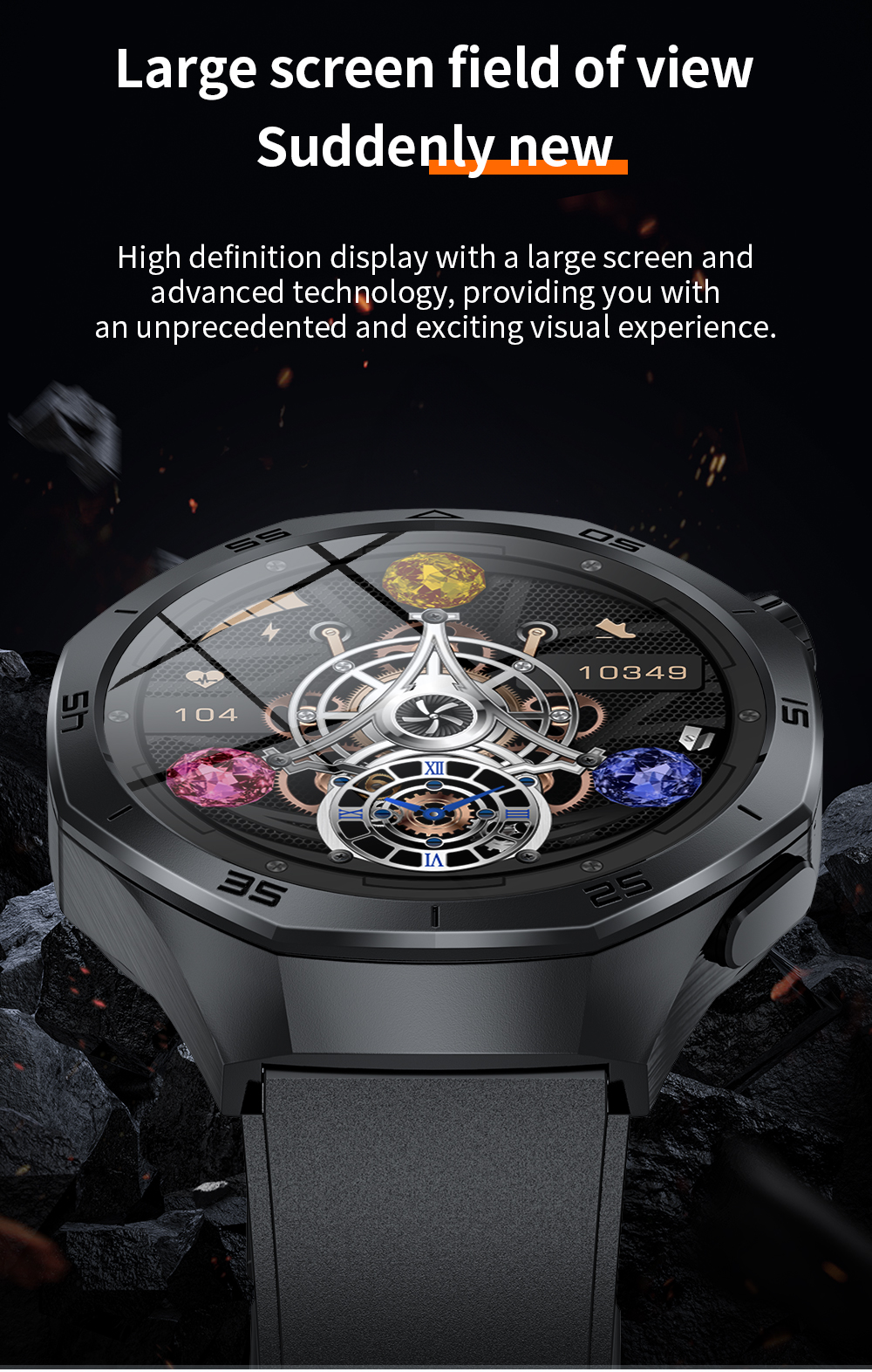 Mô tả Đồng hồ thông minh LIGE Nam chính hãng 1,53 Inch Thể thao chống nước Cuộc gọi Bluetooth Giám sát oxy trong máu - 5