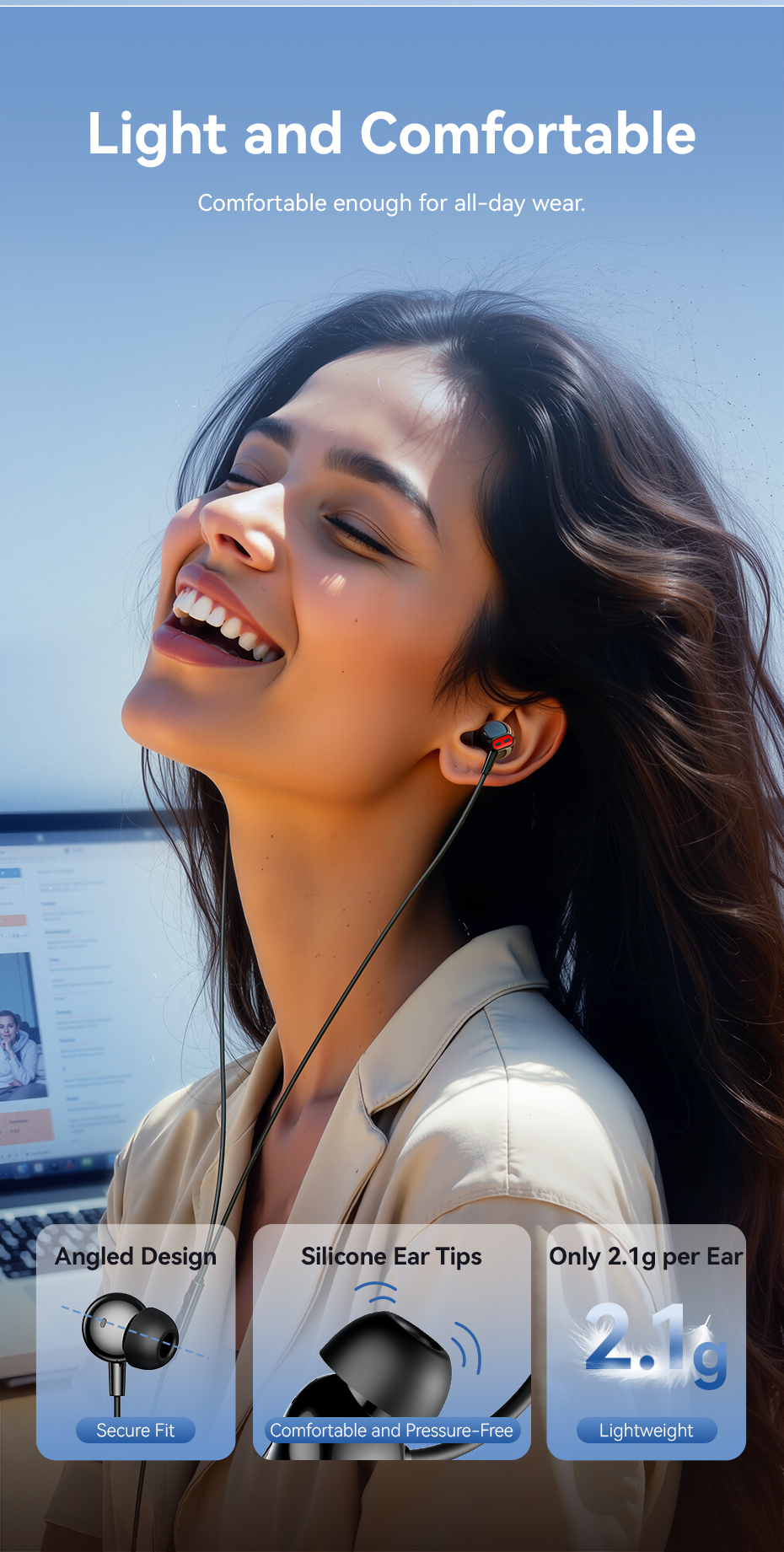 Mô tả Tai nghe Vention ECHO LITE 3.5mm Tai nghe có dây trong tai có MIC cho máy tính bảng Máy tính xách tay Điện thoại Tai nghe Tai nghe có dây - 6