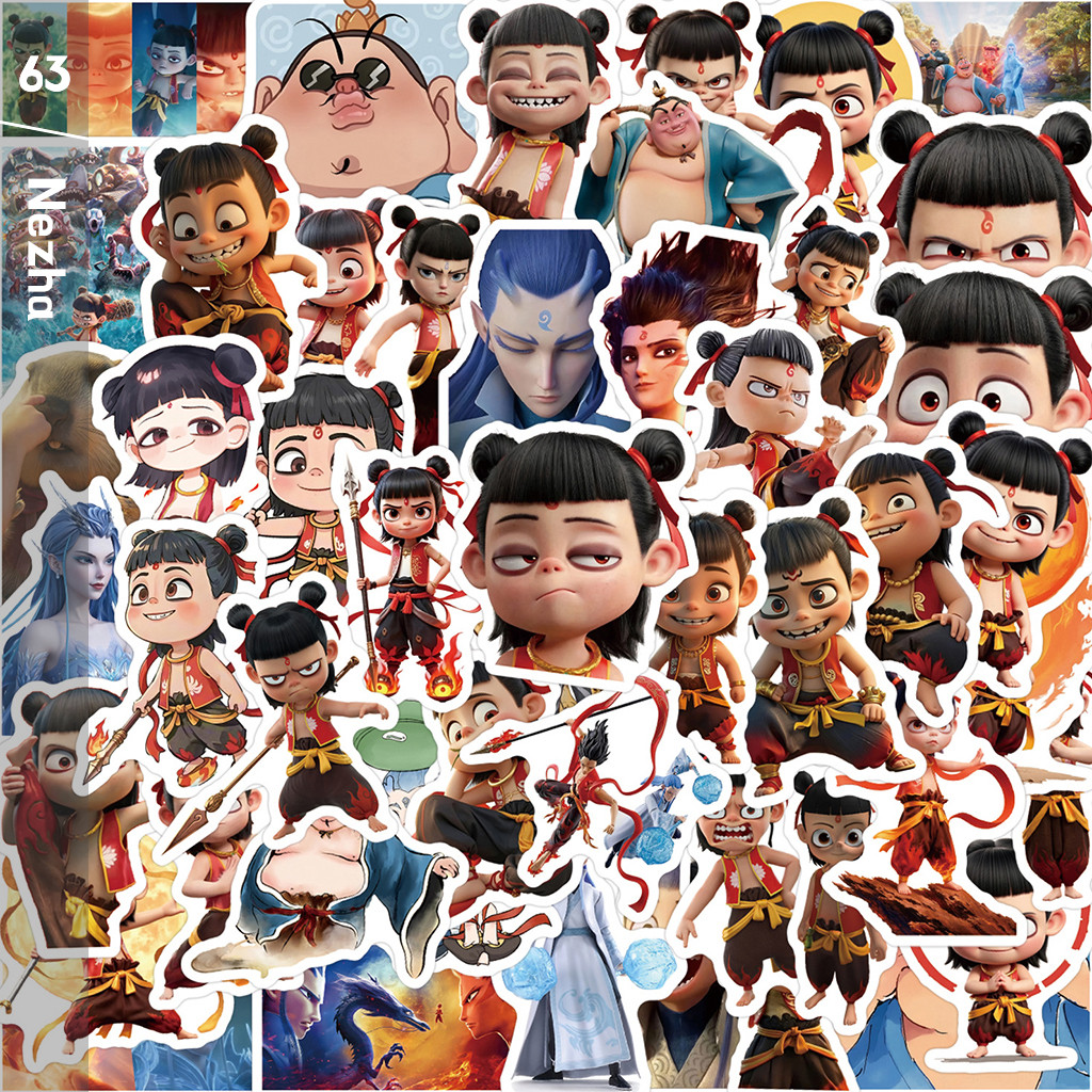 60 natra sticker chống nước Na Tra Ma Đồng Giáng Thế Nhãn dán cute ...