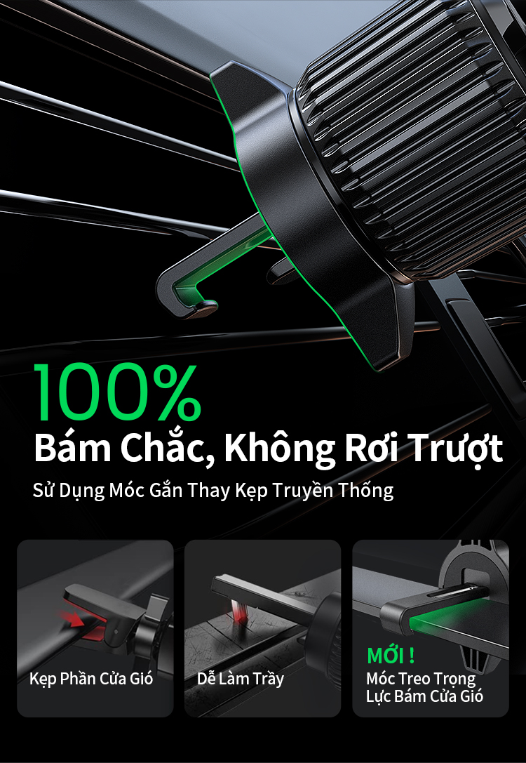 Giá đỡ điện thoại ô tô UGREEN Giá đỡ điện thoại thông hơi trên ô tô cho Xiaomi Samsung iPhone 17 Pro Max/iPhone 18 Pro Max – ảnh mô tả chi tiết 5