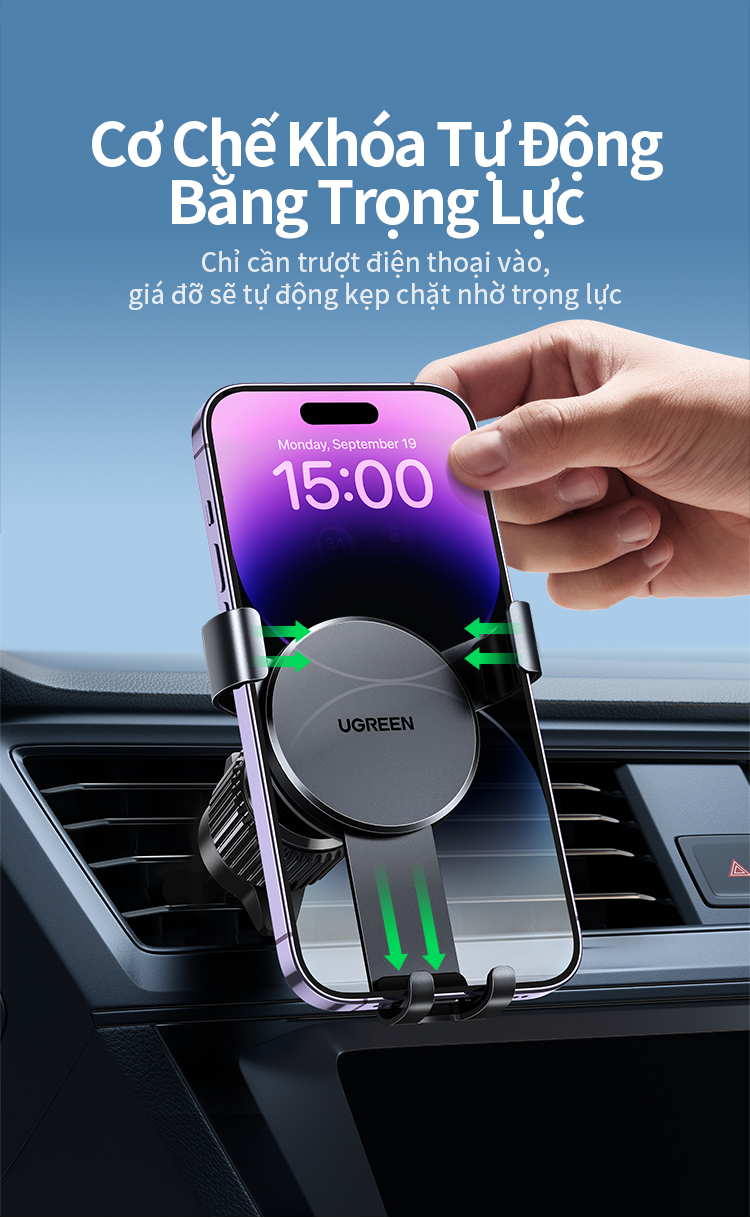 Giá đỡ điện thoại ô tô UGREEN Giá đỡ điện thoại thông hơi trên ô tô cho Xiaomi Samsung iPhone 17 Pro Max/iPhone 18 Pro Max – ảnh mô tả chi tiết 7
