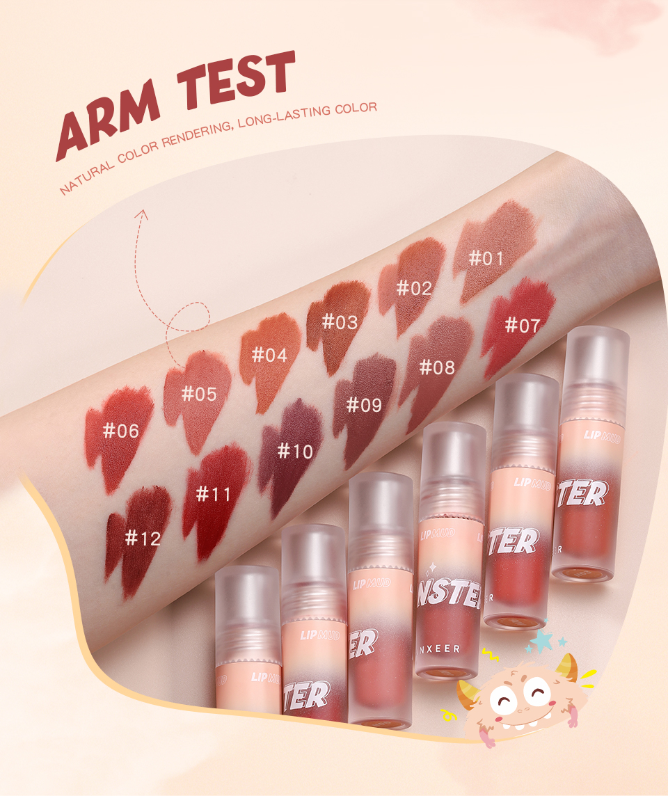 Mô tả Banxeer Lip Mud Matte Liptint Dual Use Lipstick Cho Lip & Cheek Sắc Tố Cao 24g - 6