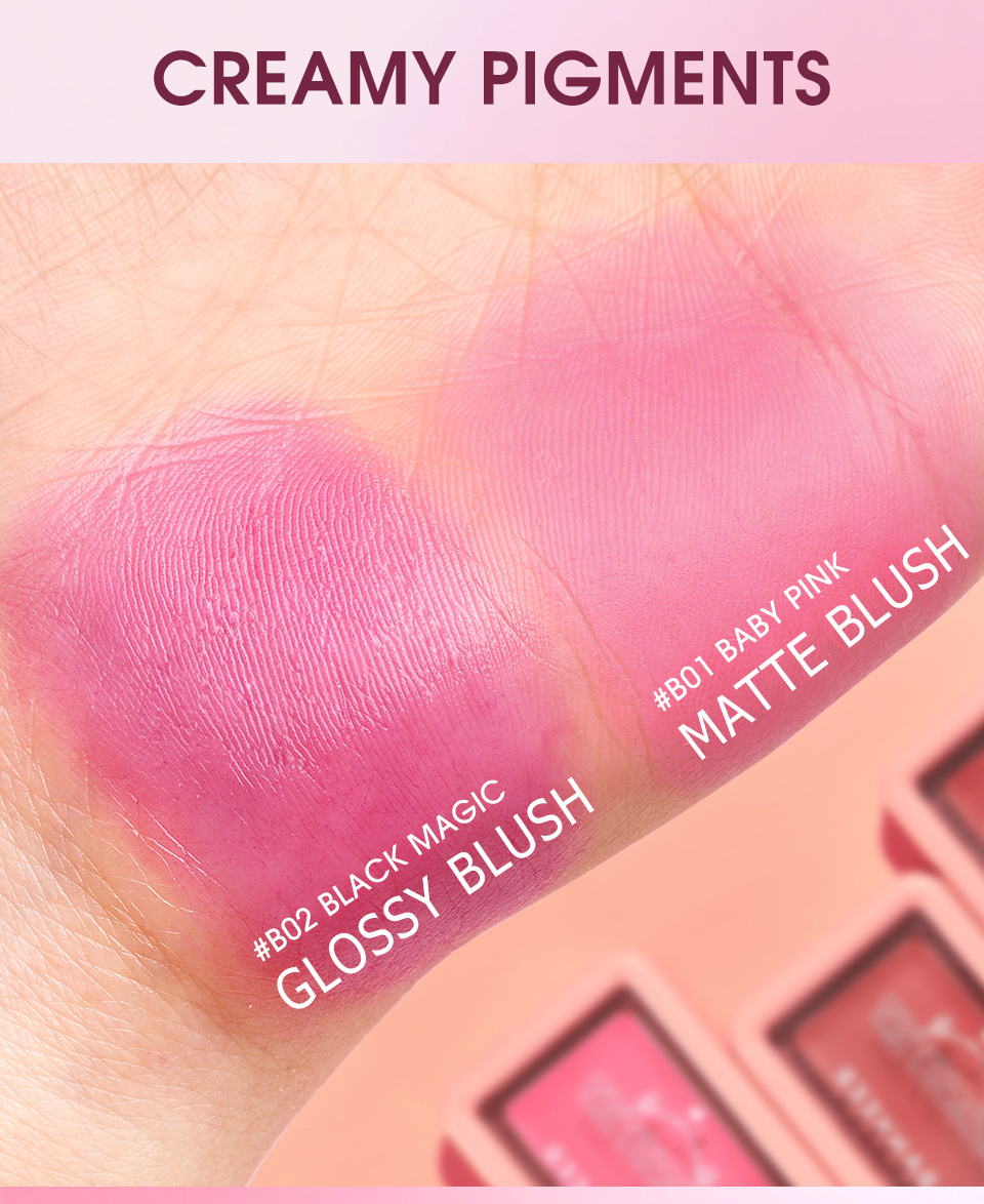 Mô tả Banxeer Đổi Màu Blush Bền Chống Thấm Nước Hydrating Gloss Lip & Cheek 5 Màu Mỹ Phẩm Làm Đẹp - 6