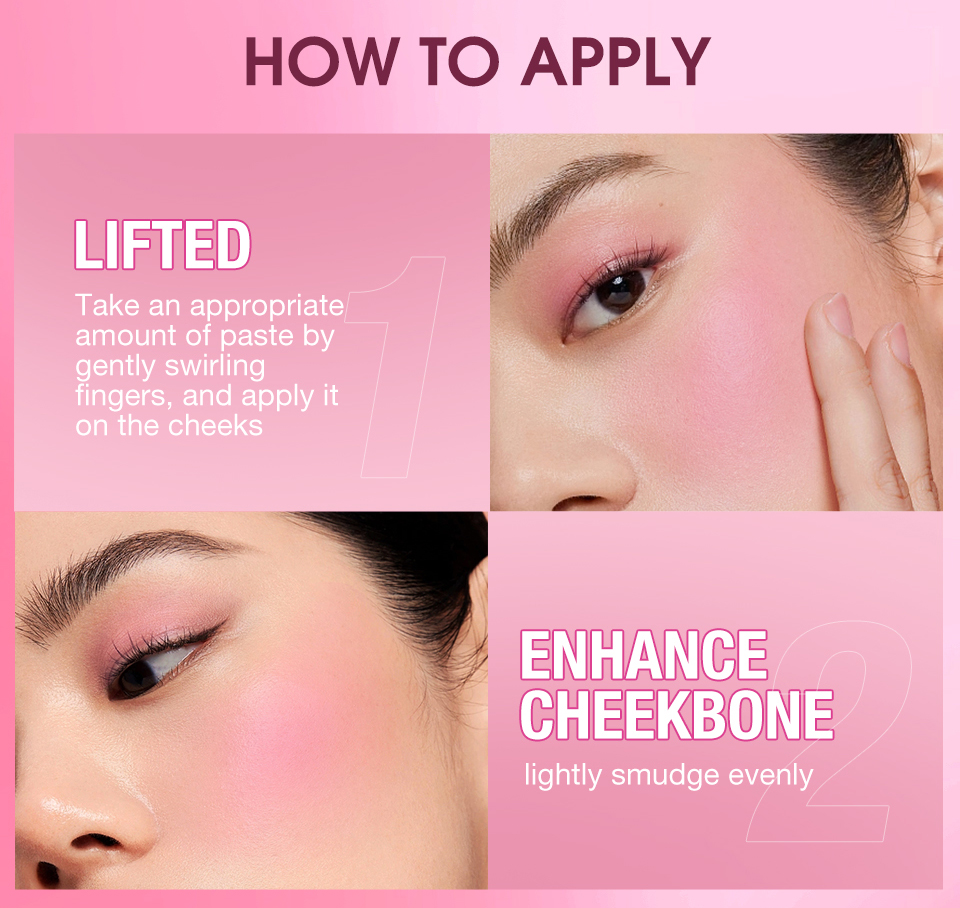 Mô tả Banxeer Đổi Màu Blush Bền Chống Thấm Nước Hydrating Gloss Lip & Cheek 5 Màu Mỹ Phẩm Làm Đẹp - 8