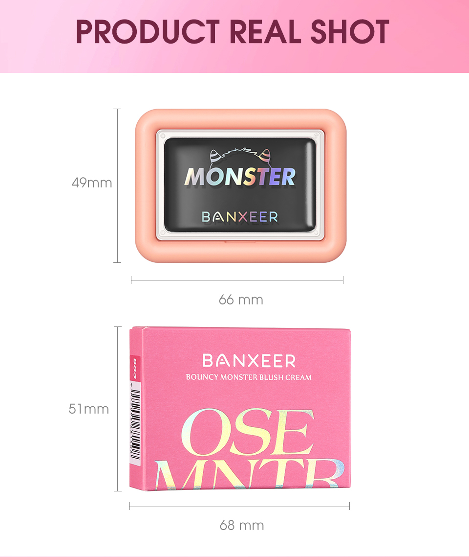 Mô tả Banxeer Đổi Màu Blush Bền Chống Thấm Nước Hydrating Gloss Lip & Cheek 5 Màu Mỹ Phẩm Làm Đẹp - 10