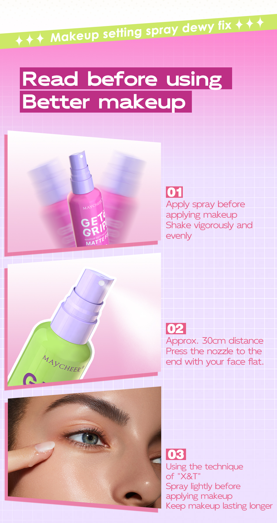 Mô tả Lamuseland Bắt tay! Xịt trang điểm 60ML - Thích hợp cho mọi loại da (Dewy Fix, Matte Fix, Acne Soothing) - 5