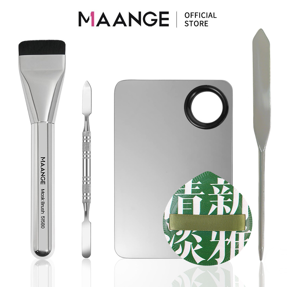 Mô tả Dụng cụ đắp mặt nạ trang điểm MAANGE đầu phẳng che khuyết điểm chuyên nghiệp - 1