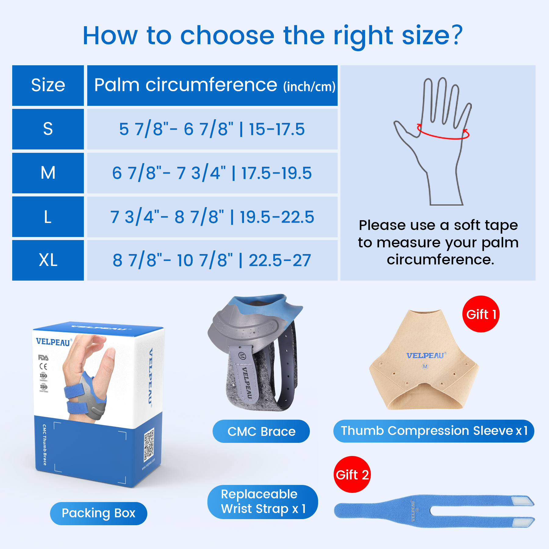 Mô tả Velpeau CMC Nẹp ngón tay cái cho bệnh viêm xương khớp - với Nẹp hạn chế bộ nhớ hình dạng, Bộ ổn định khớp CMC, Viêm khớp ngón tay cái cơ bản Giảm đau và hỗ trợ cho phụ nữ và nam giới - 12
