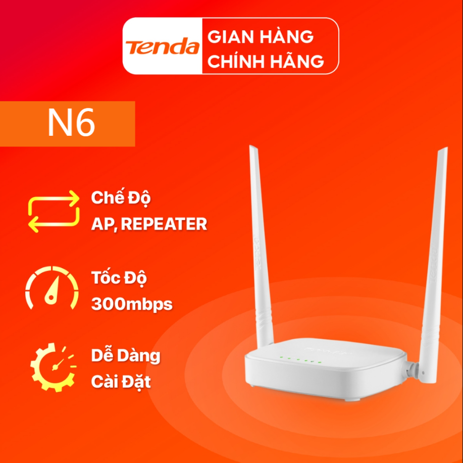 Mô tả Bộ Phát WiFi Tenda N6 Chuẩn N 300Mbps - Hàng Chính Hãng - 2