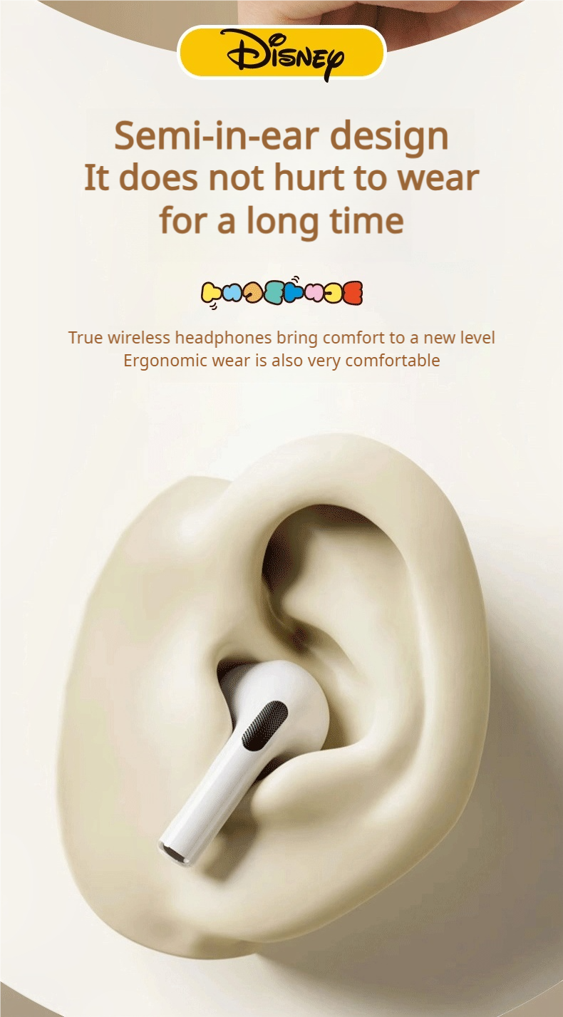 Mô tả Tai Nghe Nhét Tai Bluetooth Disney DN26 không dây Earphone Giảm Tiếng ồn dễ Thương ở chế độ Chờ Lâu Có Micrô Cho oxiaomi - 4