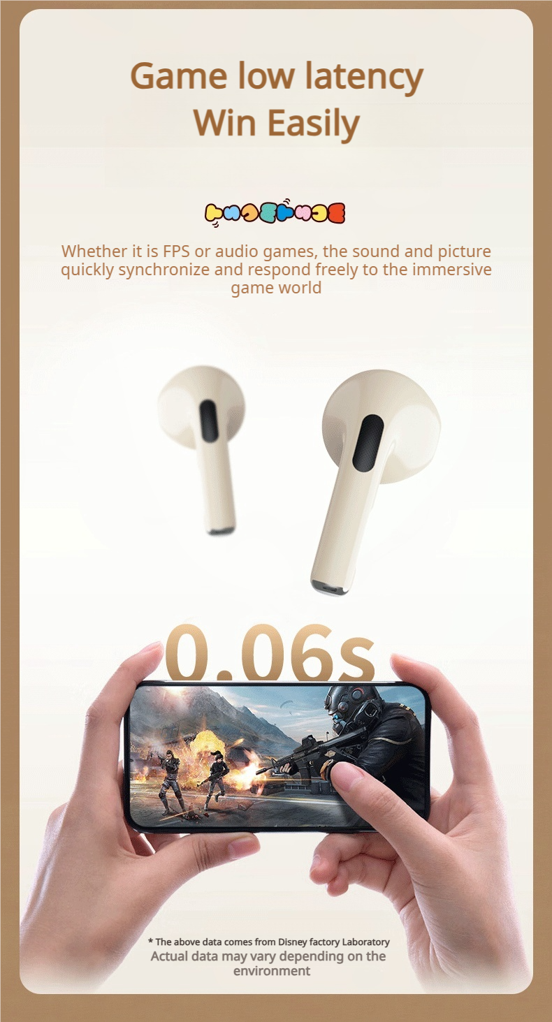Mô tả Tai Nghe Nhét Tai Bluetooth Disney DN26 không dây Earphone Giảm Tiếng ồn dễ Thương ở chế độ Chờ Lâu Có Micrô Cho oxiaomi - 6