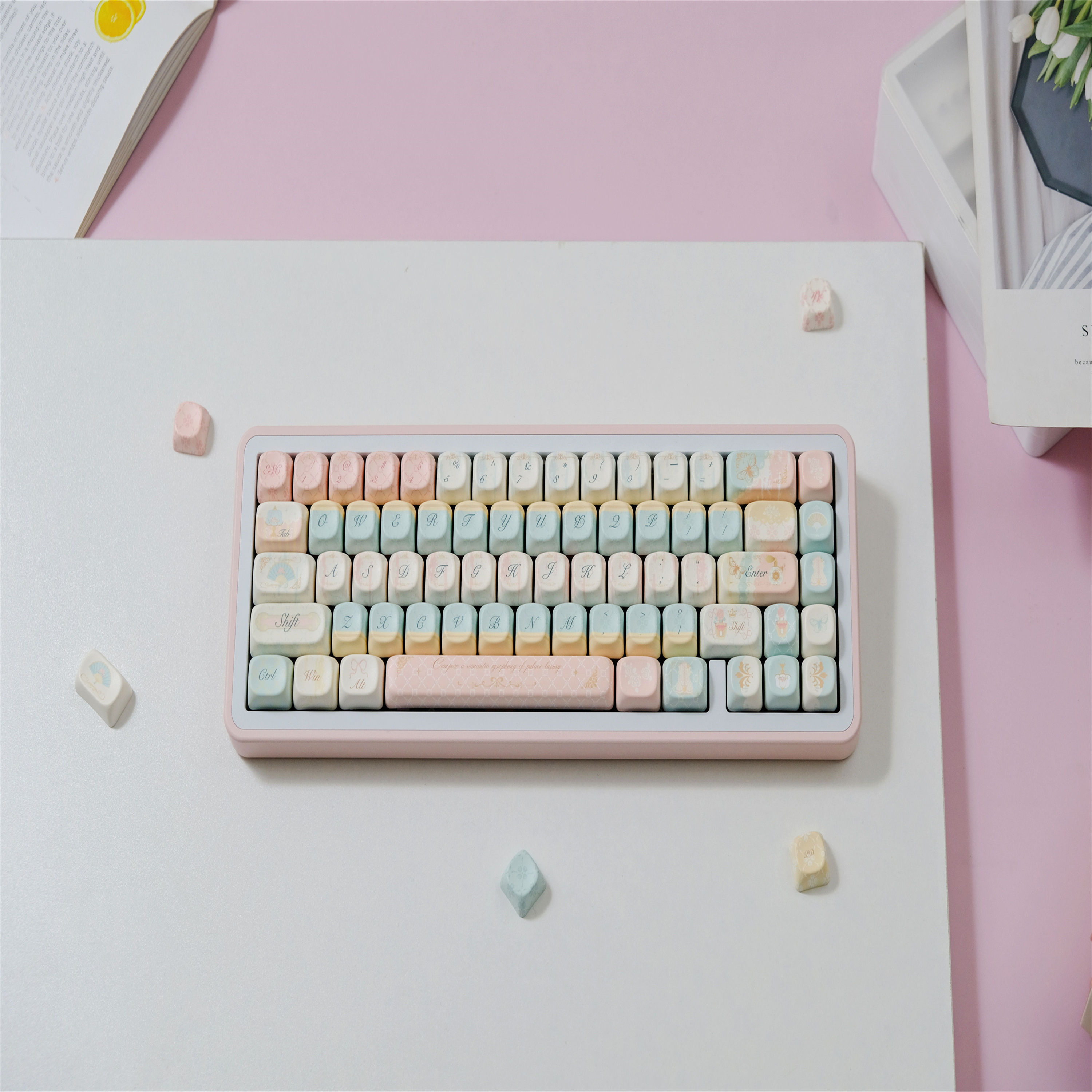 Rococo keycaps 149 Key MOA Profile DYE-SUB Cá Tính Cho CHERRY MX Switch ...