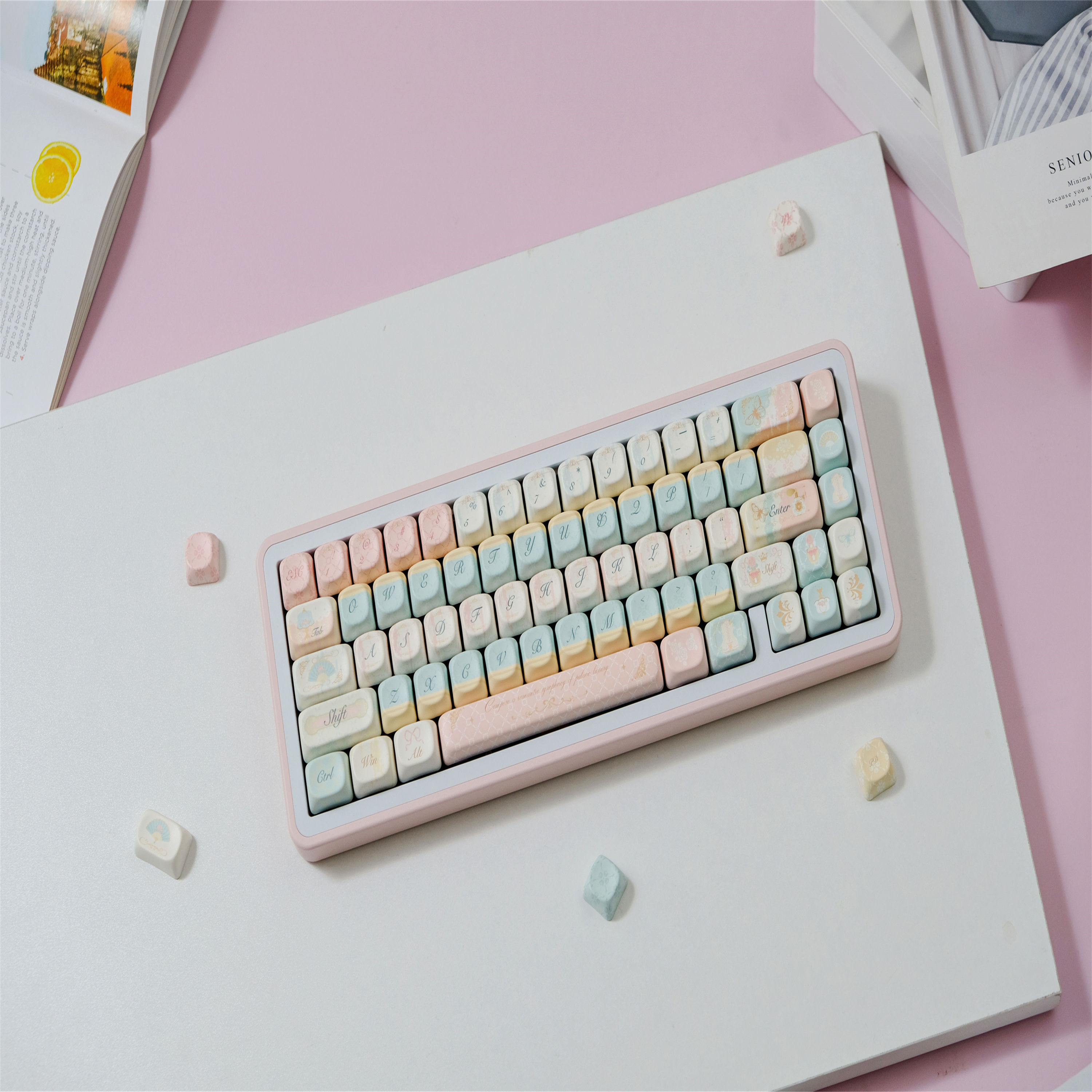 Rococo keycaps 149 Key MOA Profile DYE-SUB Cá Tính Cho CHERRY MX Switch ...