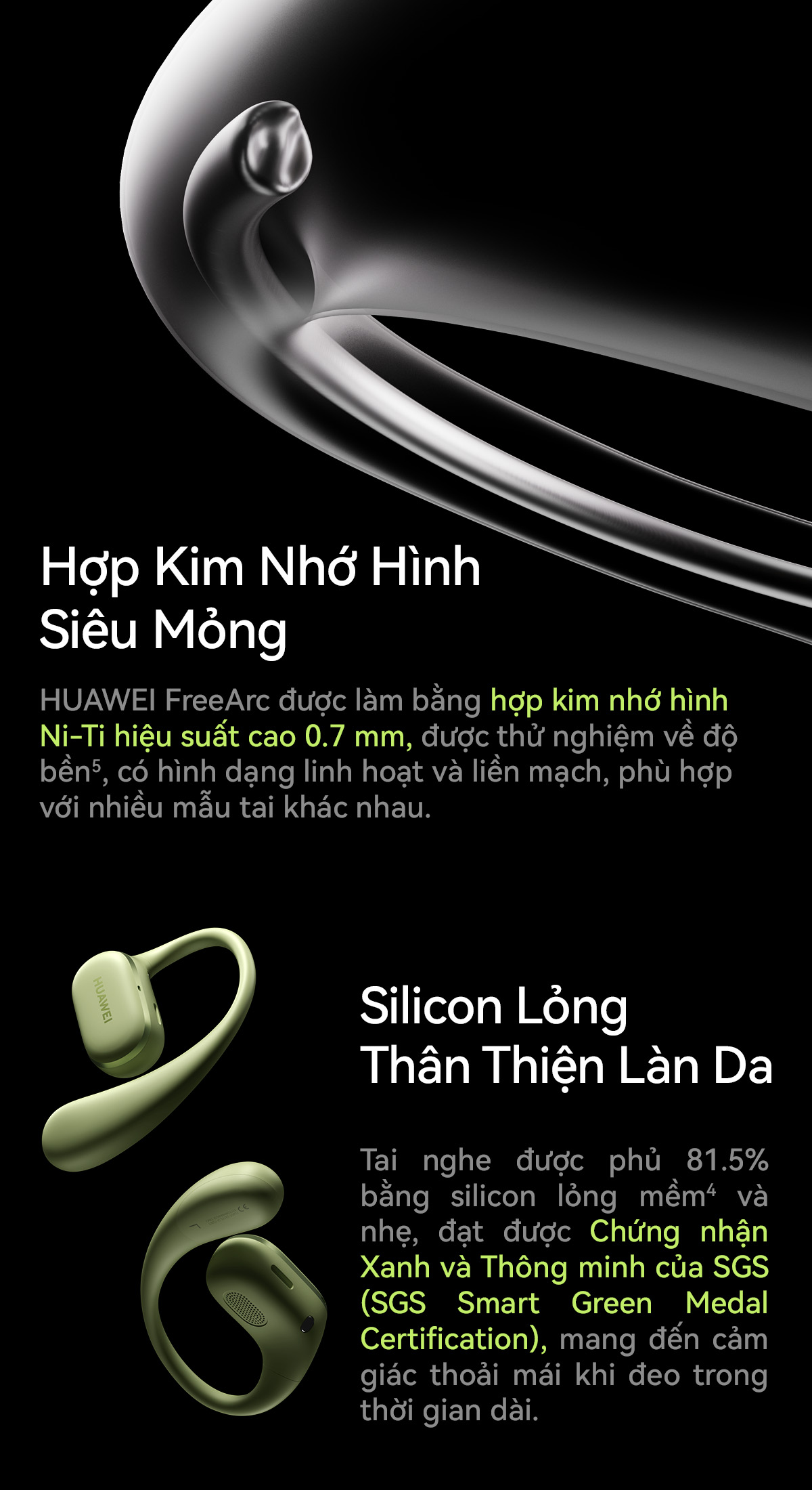 Mô tả Tai Nghe HUAWEI FreeArc Thiết Kế Góc Tam Giác 140° Tối Ưu | Chất Âm Bùng Nổ | Kháng Nước Chuẩn IP57 - 9