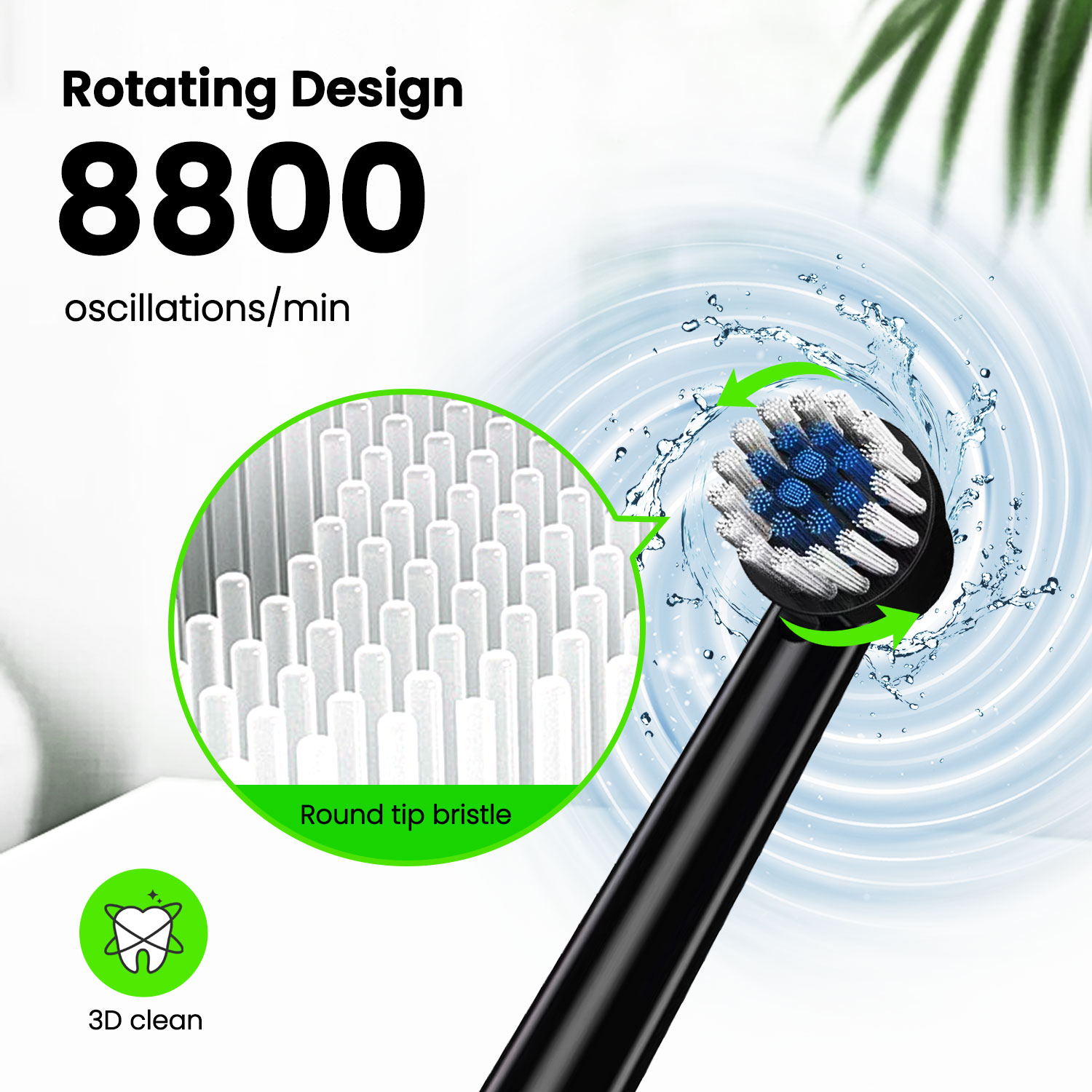 Mô tả Bàn chải đánh răng điện Fairywill 2232 được chấp nhận mạnh mẽ Sonic Cleaning US Plug - 4