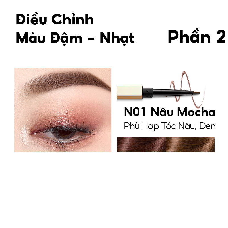 Mô tả COLORKEY Chì kẻ mày hai đầu tam giác chống thấm nước lâu trôi cho người mới tập trang điểm - 4