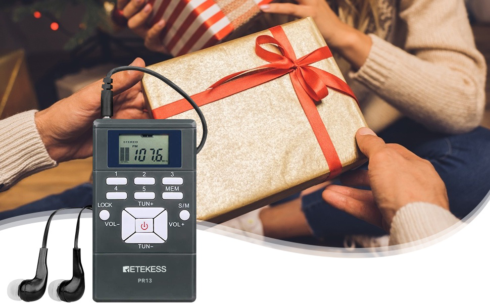 Mô tả Radio Retekess Pr13 Fm Mini Xách Tay Với Đồng Hồ Kỹ Thuật Số 24 Giờ - 4