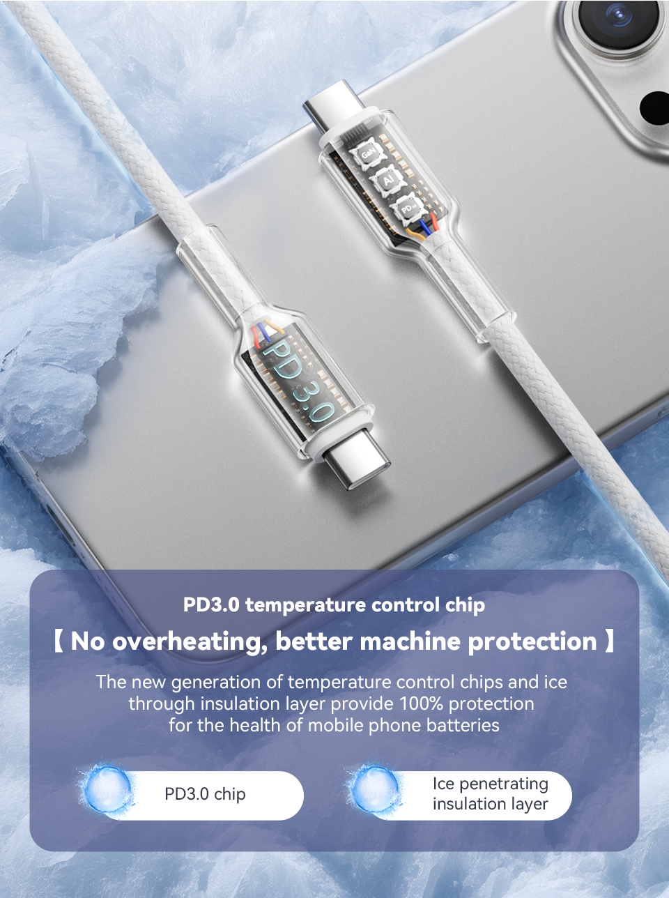 Mô tả Cáp KUULAA PD USB Type C sang Type C 60W Siêu Sạc QC 4.0 Cáp USB-C Sạc Nhanh Cho iPhone Android - 8
