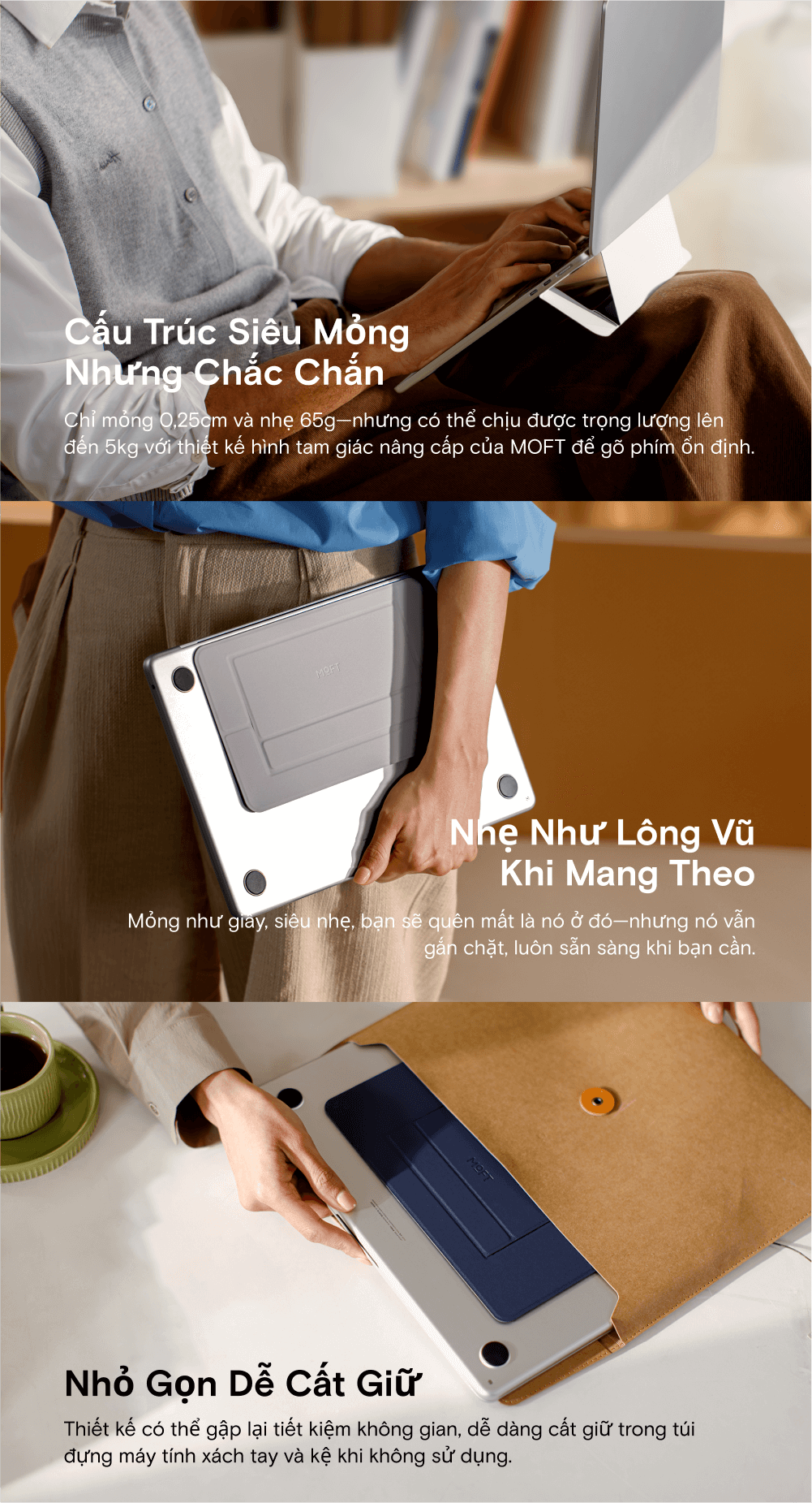 Mô tả MOFT Airflow Laptop Stand Giá Đỡ Tản Nhiệt Laptop 11.6 Inch-16inches Không Cặn Có Thể Tái Sử Dụng - 6