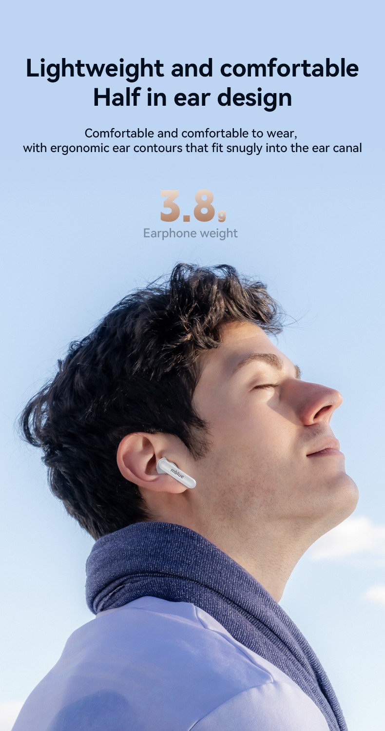 Mô tả Tai nghe không dây Meizu mblue AR10 360° Âm thanh vòm Tai nghe chống nước nửa tai Bluetooth có sử dụng độc lập - 6