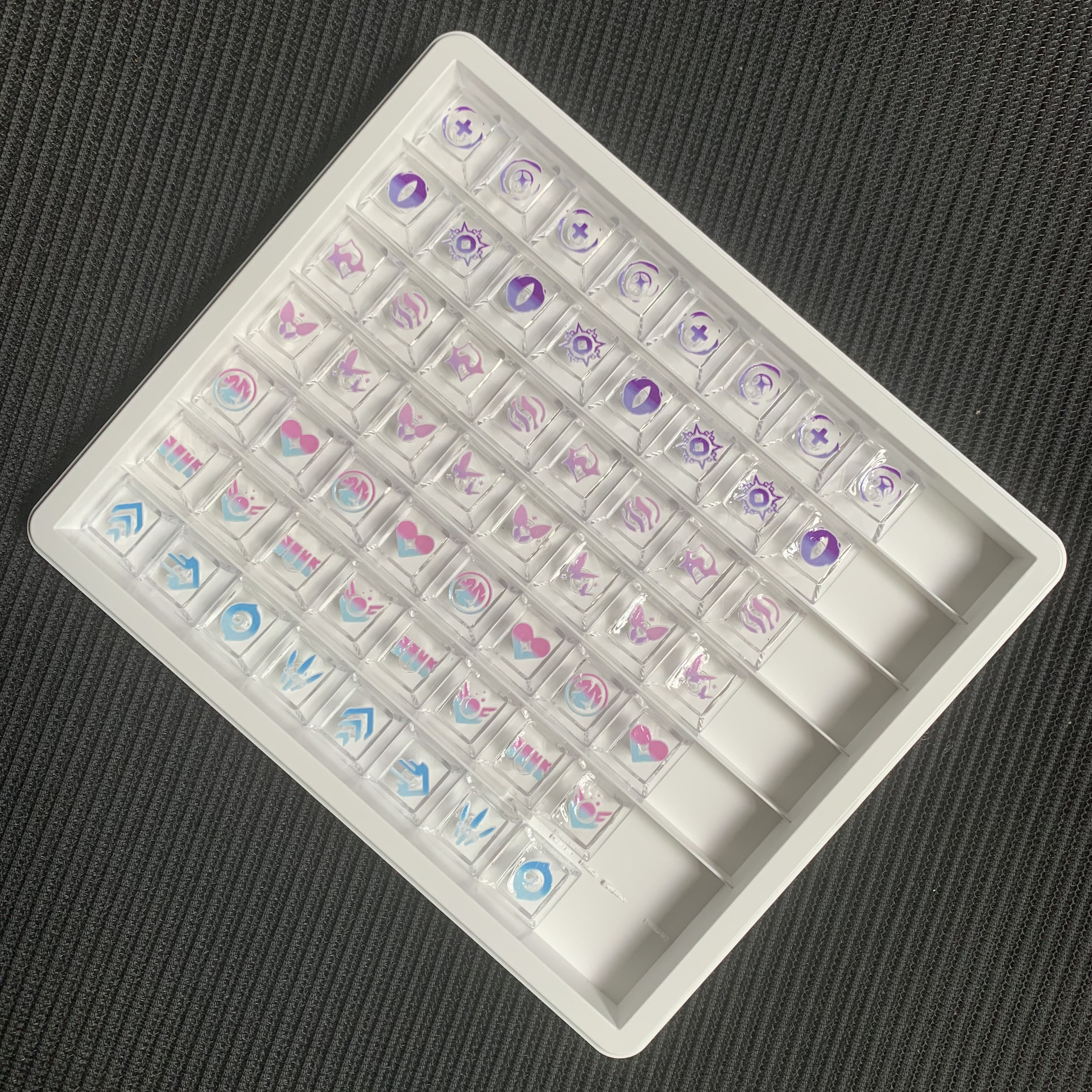 Keycaps trong suốt GIÁ TRỊ đầy màu sắc 4 phím Kỹ năng đại lý R3 + R1 ...