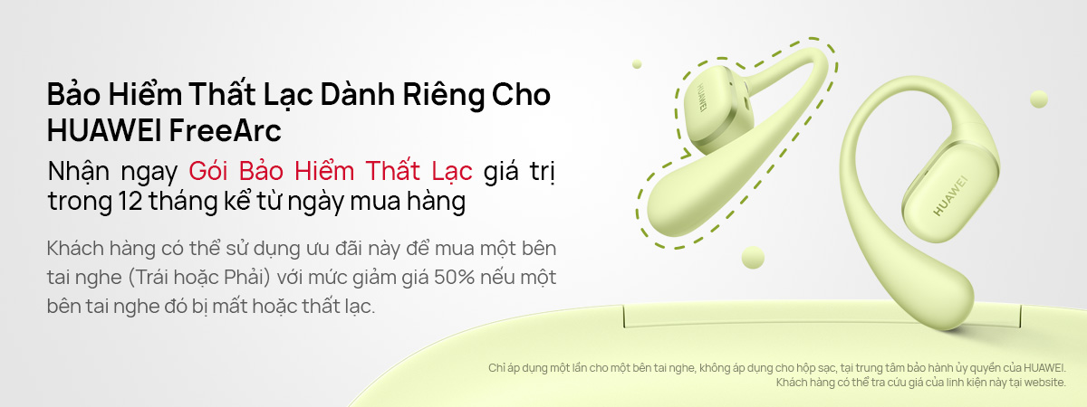 Mô tả Tai Nghe HUAWEI FreeArc Thiết Kế Góc Tam Giác 140° Tối Ưu | Chất Âm Bùng Nổ | Kháng Nước Chuẩn IP57 - 1