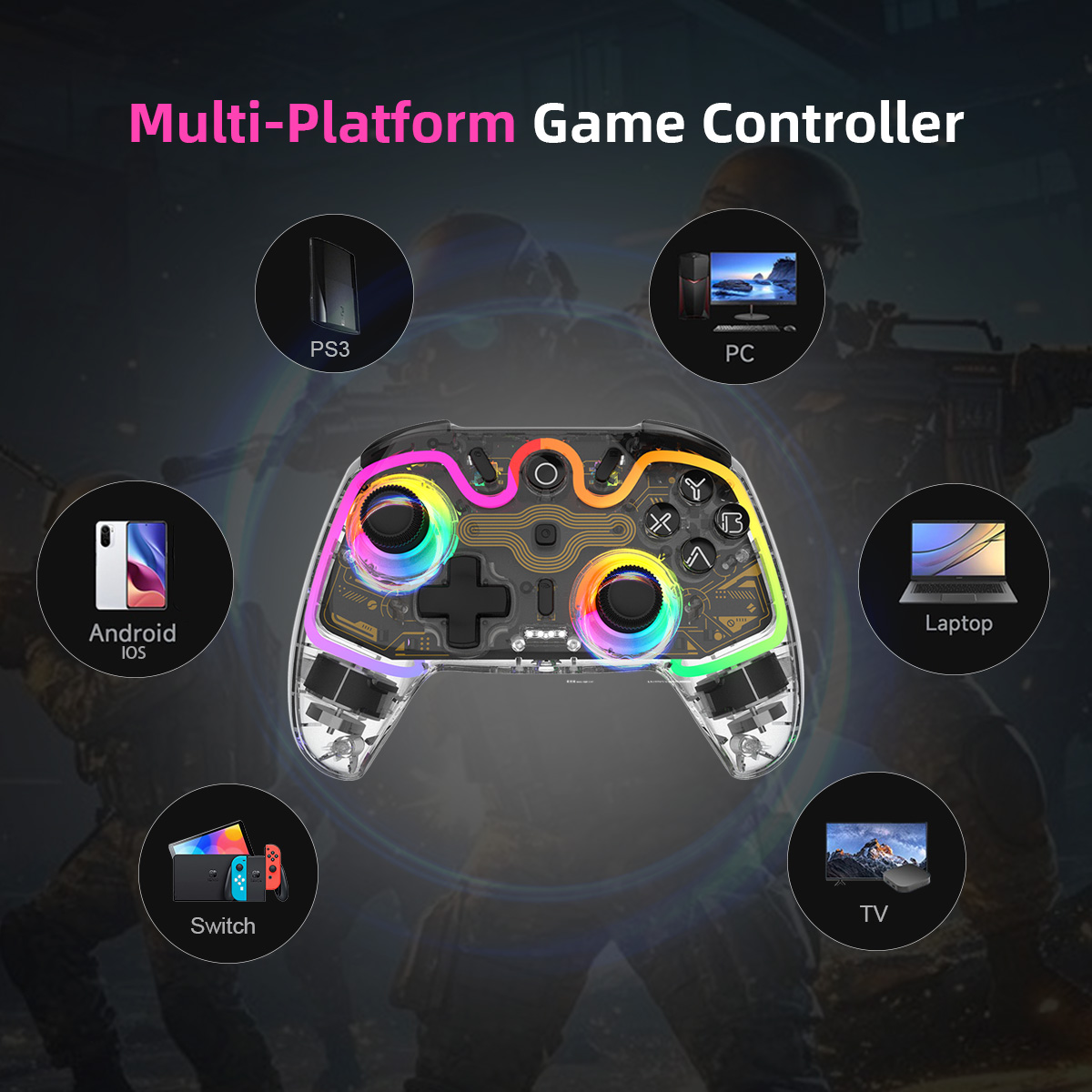 ARVA TRI-MOD Bộ điều khiển không dây E,Bộ điều khiển Bluetooth RGB cho ...