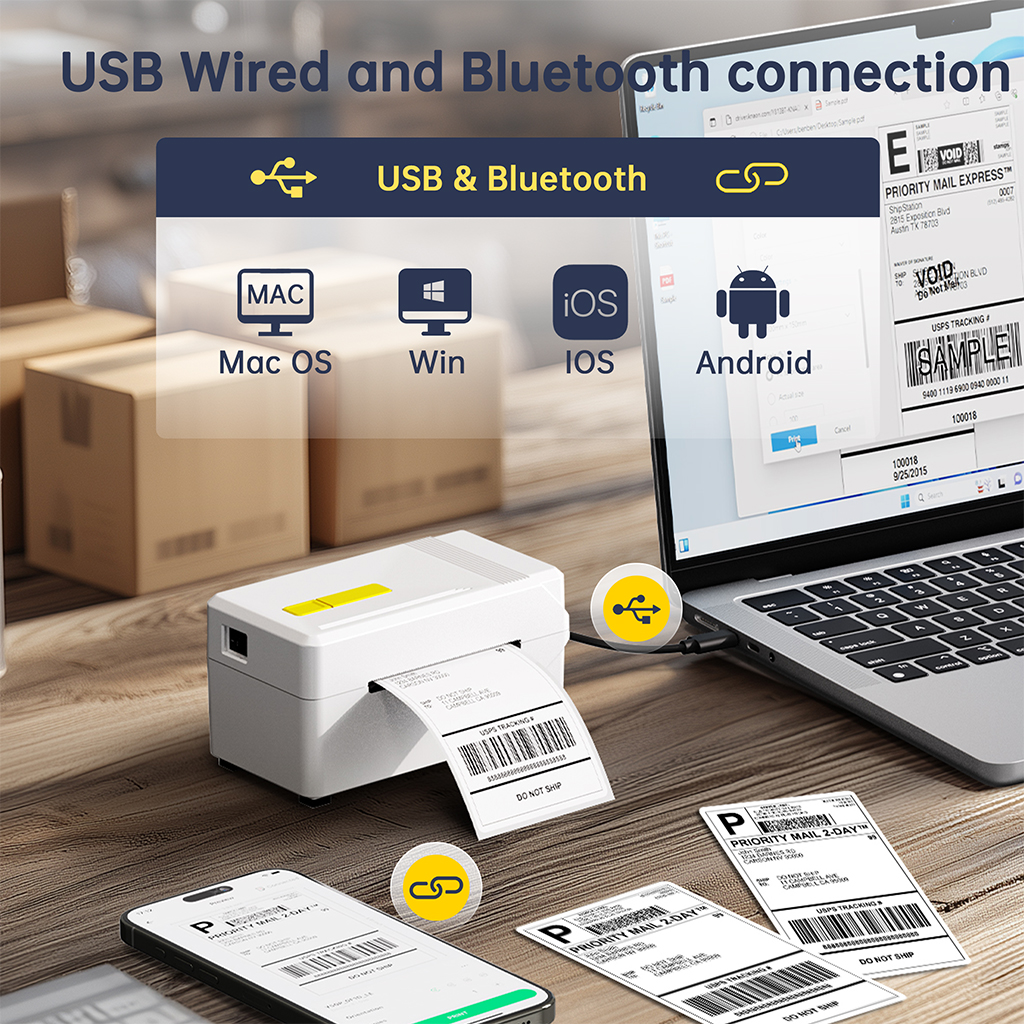 Máy In Nhiệt FlashLabel A318 In Khổ A7 In Đơn Hàng, Phiếu Gửi, Minicode ...