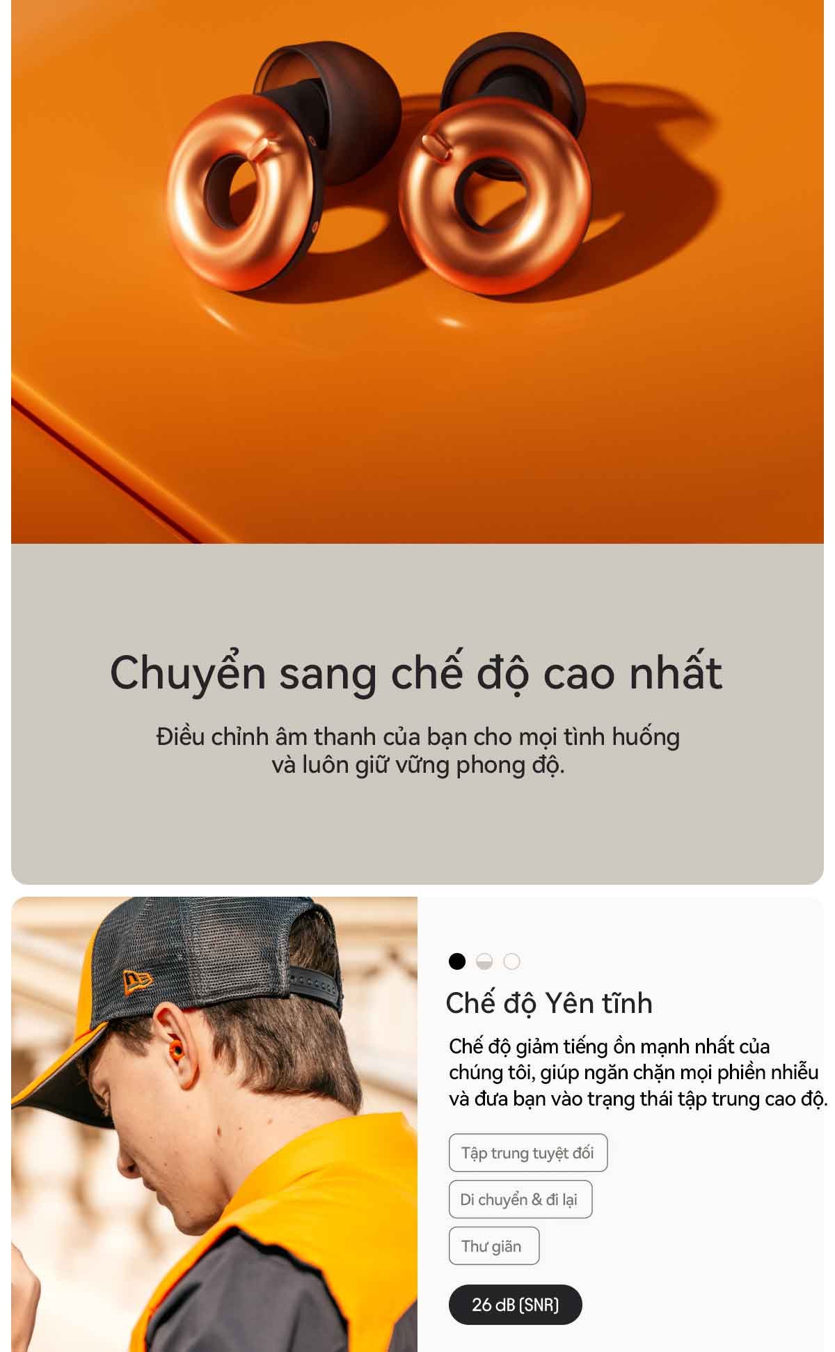 Loop Switch 2 nút tai X McLaren F1 Team - 3 chế độ giảm tiếng ồn để ...