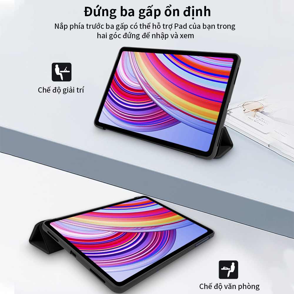 Ốp Lưng Cho Xiaomi Redmi Pad 2 Pro 12.1 “SE 11 Inch 2025 SE 8.7" Mi Pad 6 5 Pro 11in Pro 6s Pro 12.4 "Mi Pad 7 8 Pro 11.2" POCO Pad M1 12.1 '10.61 Inch Auto Vỏ đánh thức / ngủ – ảnh mô tả chi tiết 3