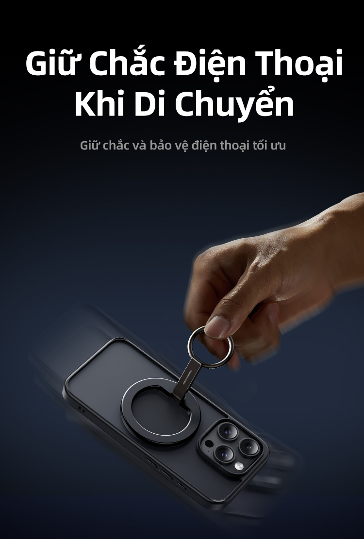 Ugreen MagSafe Giá đỡ vòng điện thoại từ tính Hợp kim kẽm Giá đỡ có thể điều chỉnh Kẹp điện thoại cho cho iPhone 18 Pro Max/Xiaomi/Samsung – ảnh mô tả chi tiết 5