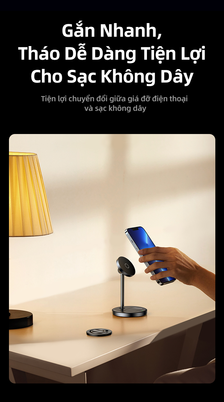 Ugreen MagSafe Giá đỡ vòng điện thoại từ tính Hợp kim kẽm Giá đỡ có thể điều chỉnh Kẹp điện thoại cho cho iPhone 18 Pro Max/Xiaomi/Samsung – ảnh mô tả chi tiết 7