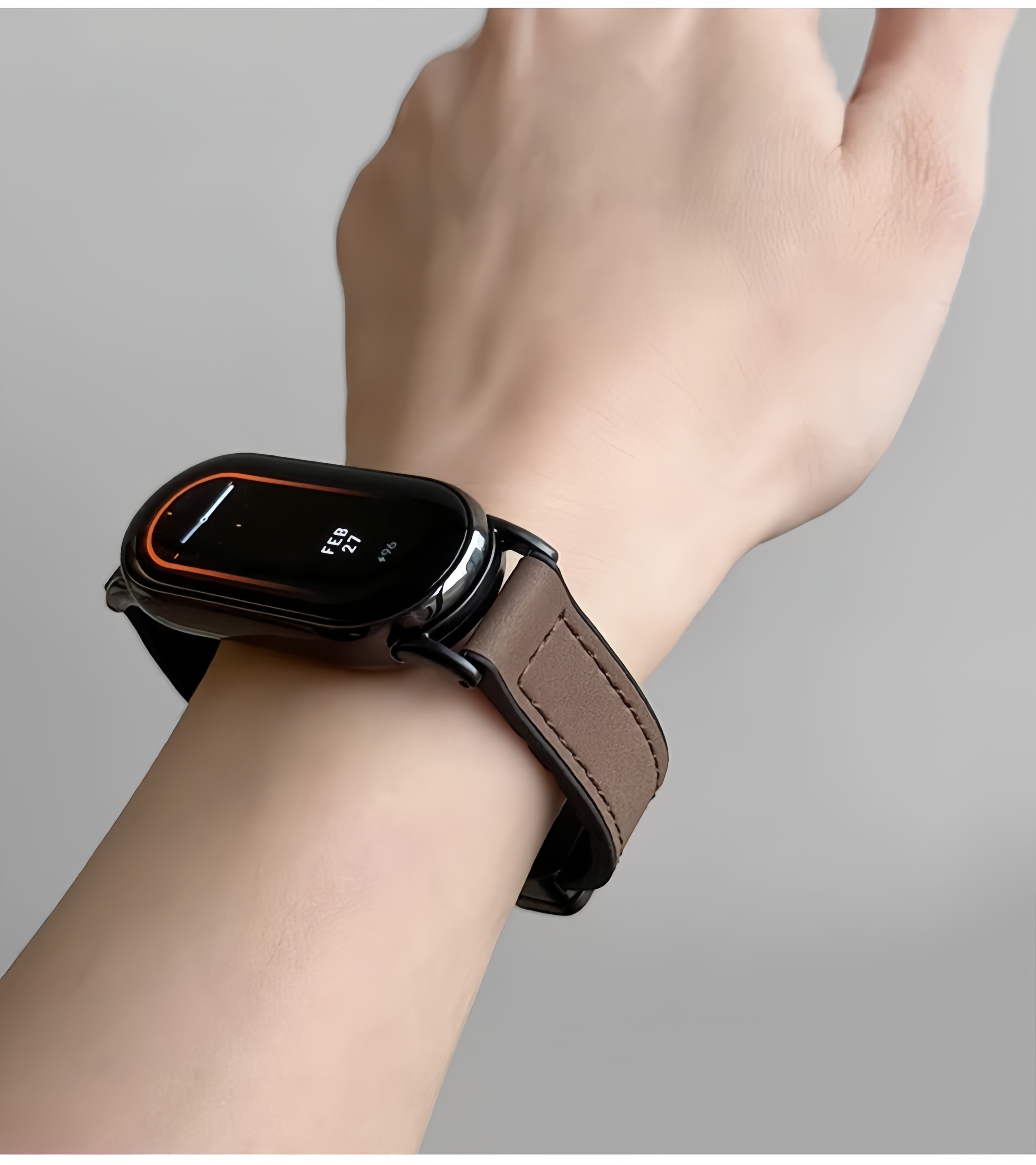 Dành Cho Xiaomi Smart Band 8 9 10 11 Dây Đeo Da Từ Tính Dây Đeo Mi Band 8 9 10 Chống Nước Thể Thao Dây Đeo Da – ảnh mô tả chi tiết 7