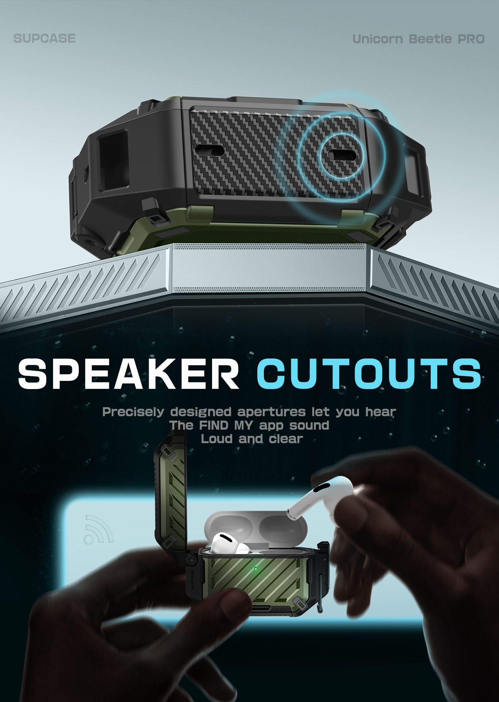 SUPCASE Unicorn Beetle Pro cho AirPods Pro Vỏ thế hệ thứ có
