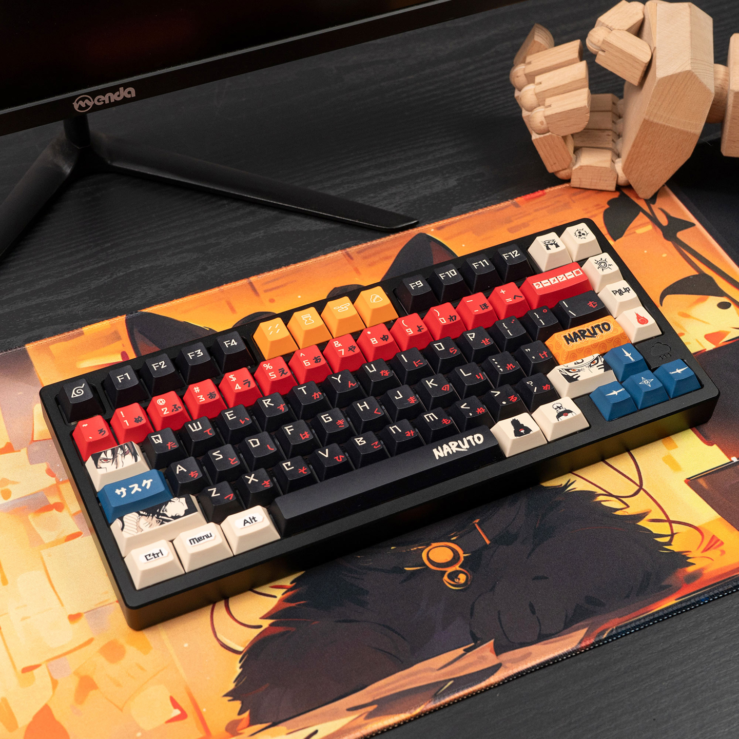 Naruto Keycap Đen Nhật Bản Độ dày 1.7mm PBT Cherry profile Keycaps Bộ ...
