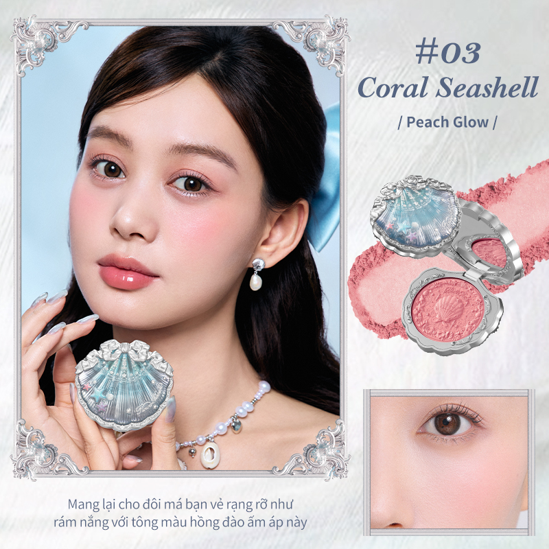 Phấn Má Hồng Flower Knows Shell 's Jewel Bộ Sưu Tập Bột mềm Mịn Lì Lên ...