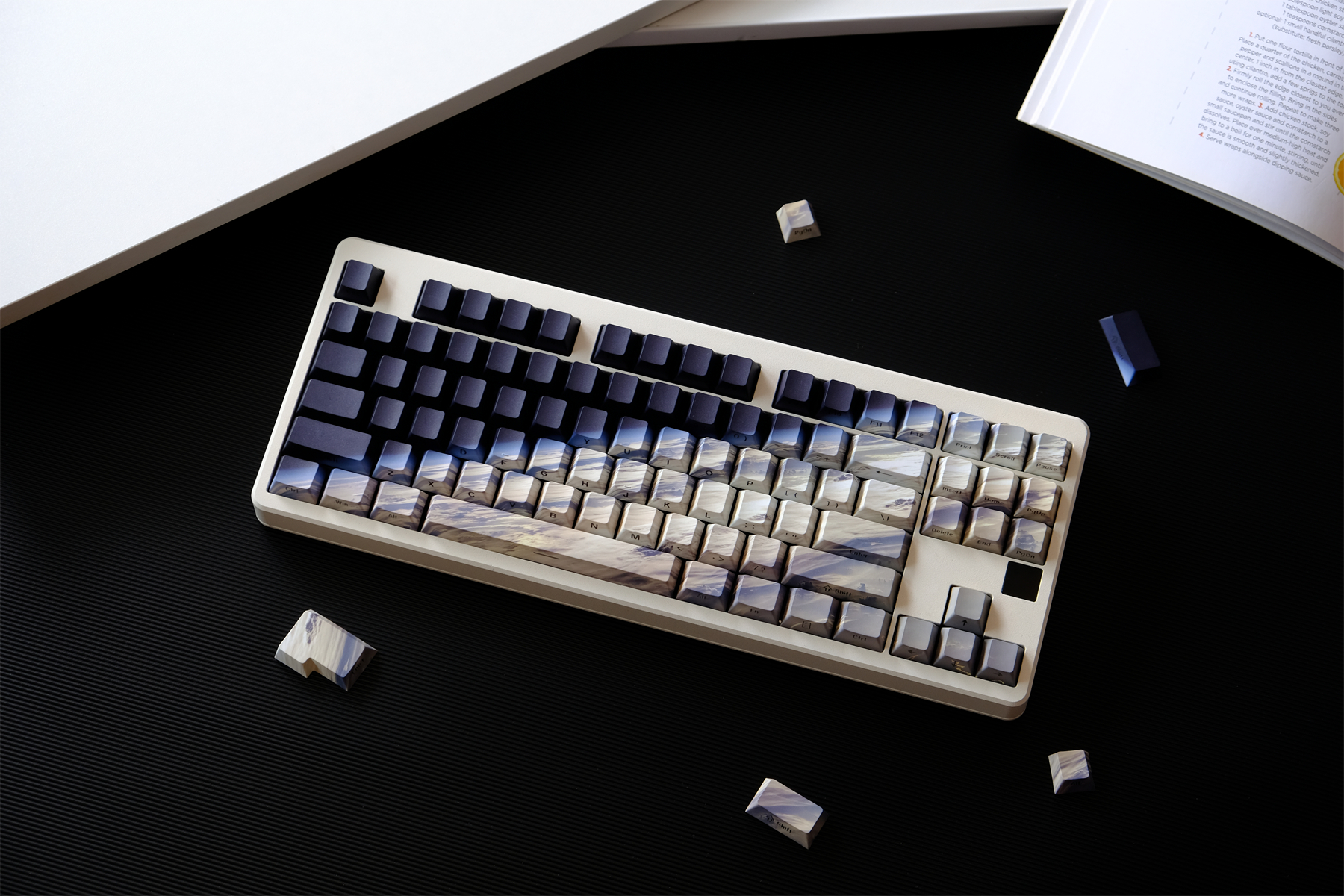Earth Side Shine Through Keycaps PBT Dye-sub Cherry Profile Keycap ...