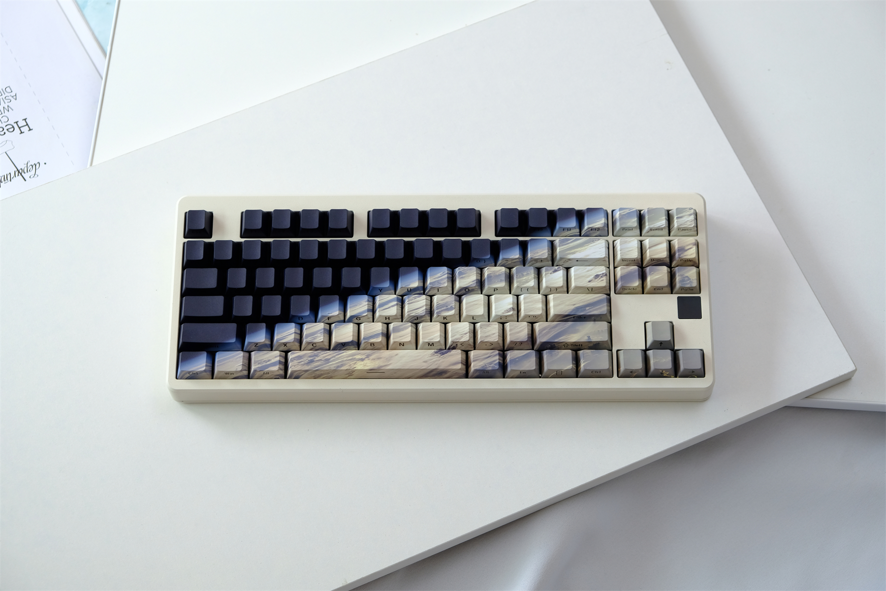 Earth Side Shine Through Keycaps PBT Dye-sub Cherry Profile Keycap ...